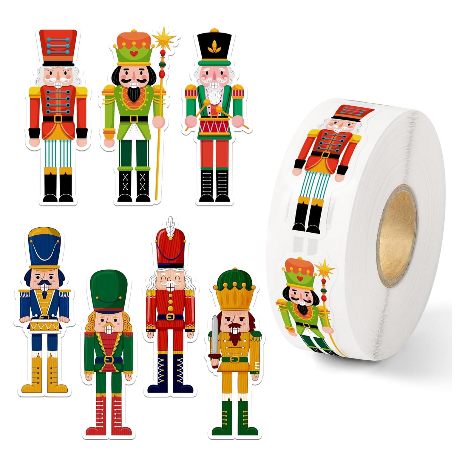 500 Etiquetas Adhesivas de Cascanueces Kirako - Navidad