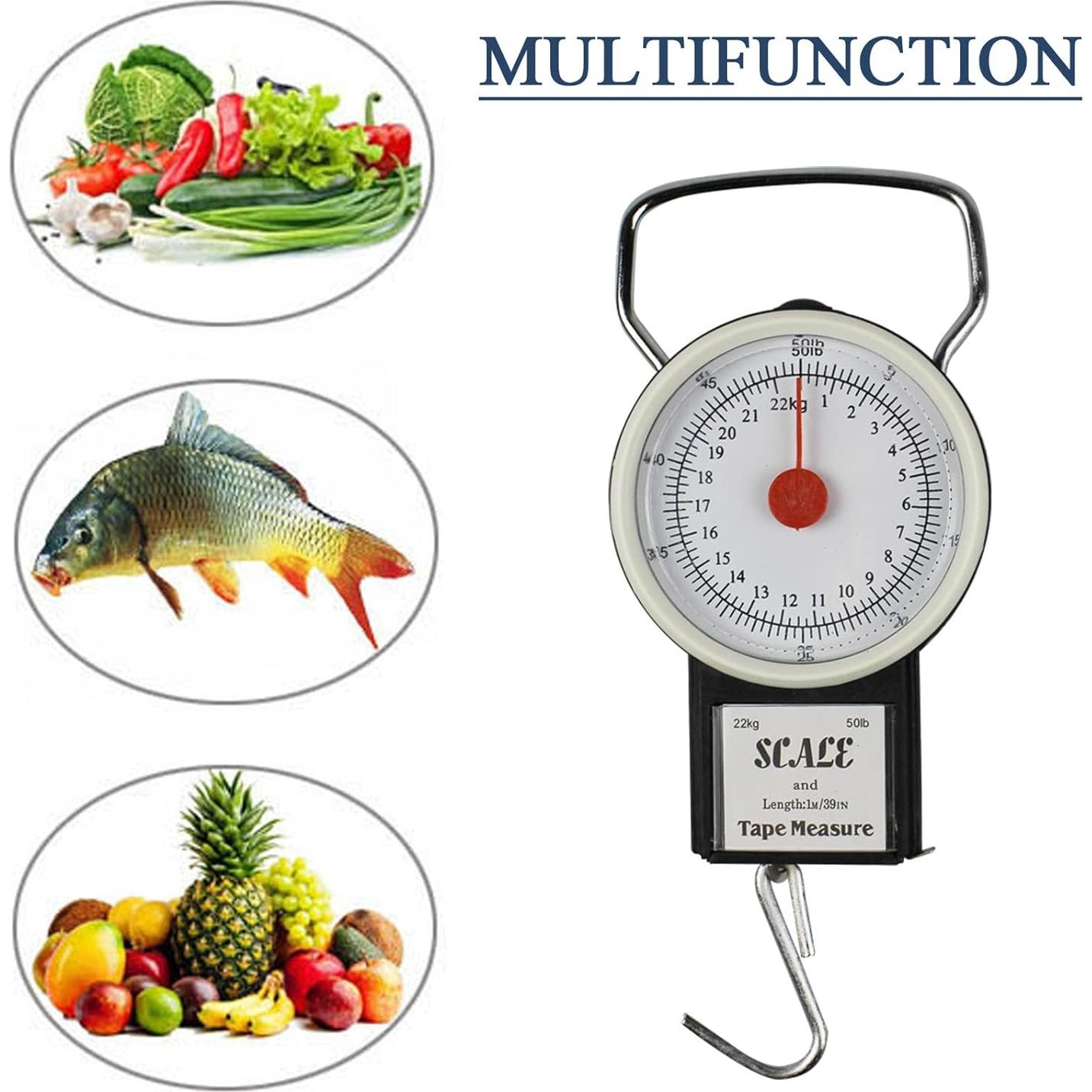 Báscula Colgante Mecánica Jasmine 36kg con Cinta Métrica