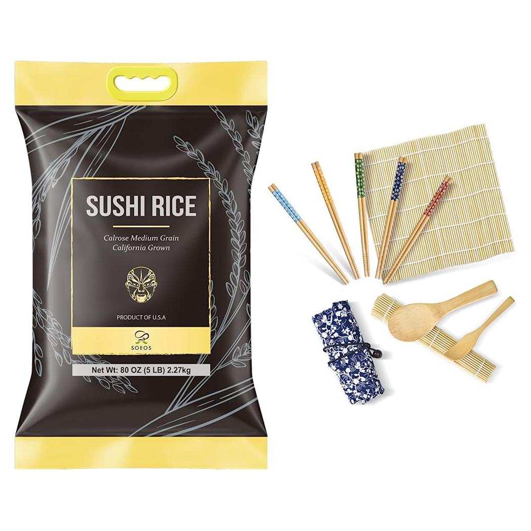 Arroz para Sushi Premium Soeos 2.27 kg + Kit Completo para Sushi