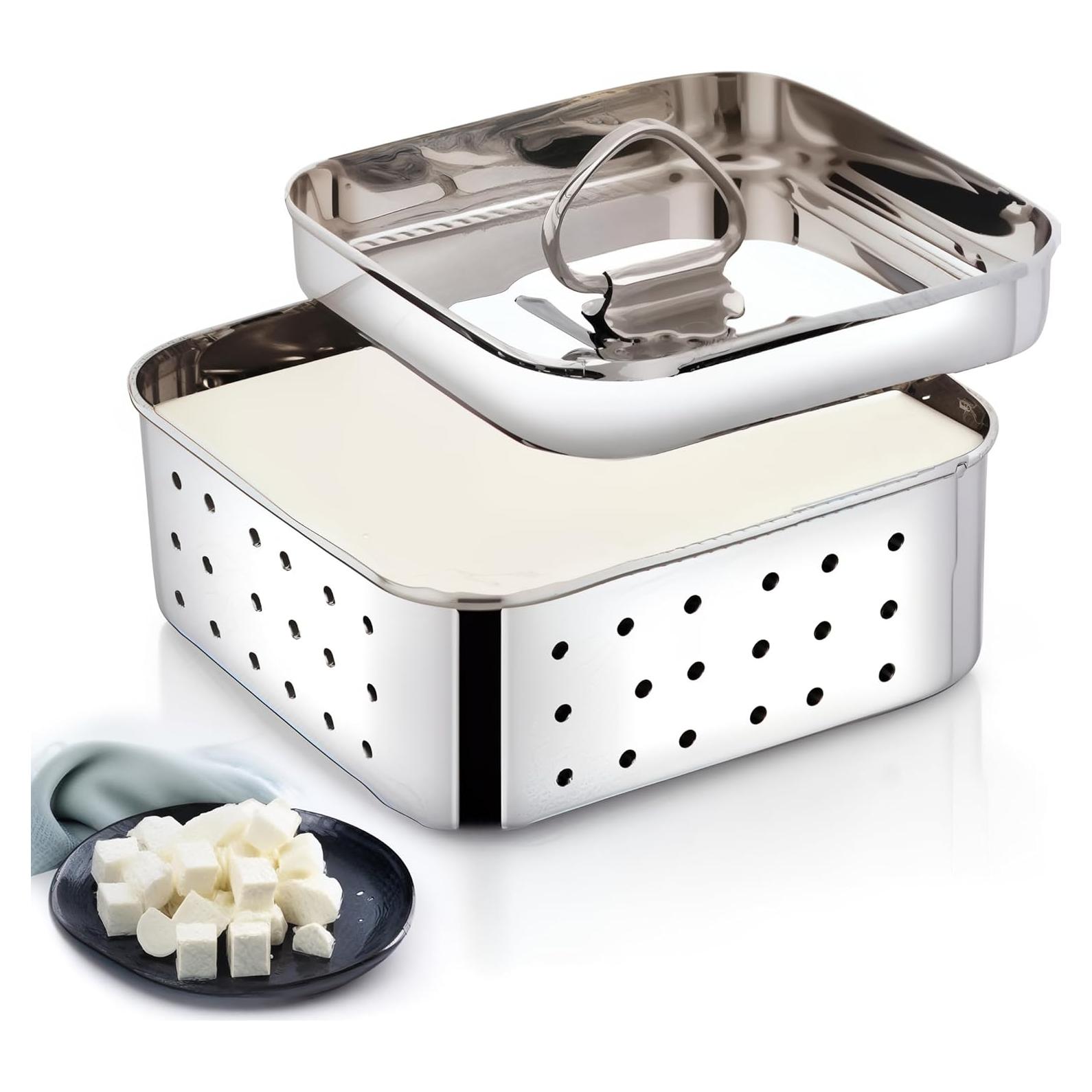 Molde para hacer paneer y tofu TruekartDeals 450ml acero inoxidable