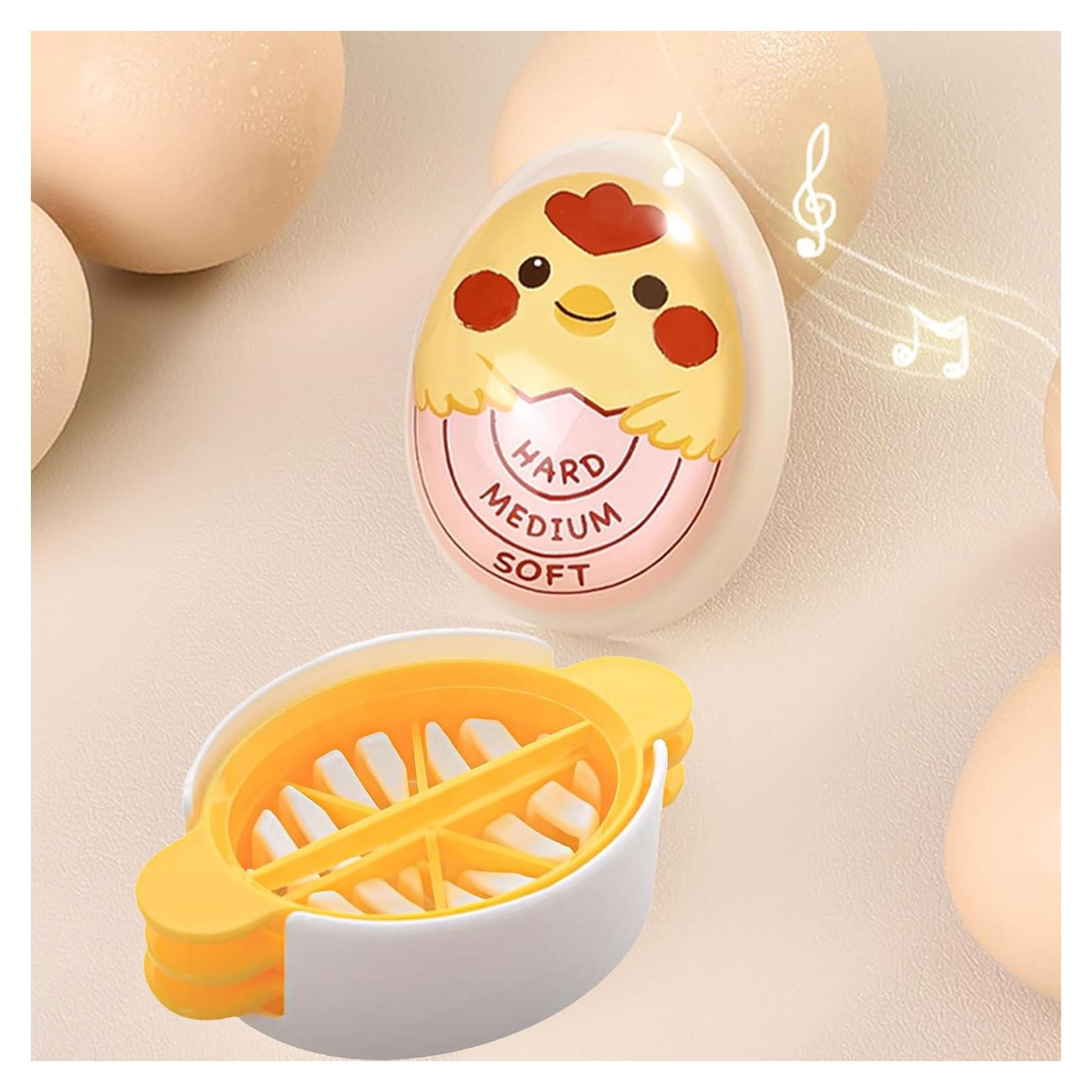 Juego de Cortadores de Huevo 3 en 1 Arrebol + Temporizador