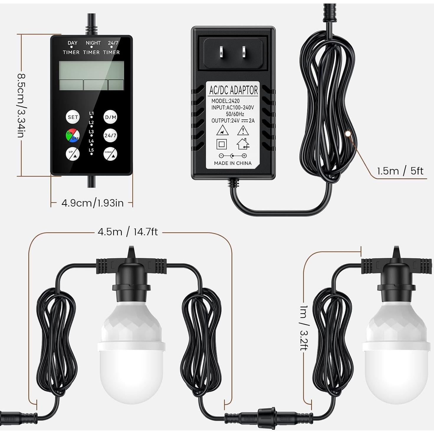 Extensor de Luz Diurna LED Neitra DSQ-01 para Gallinero