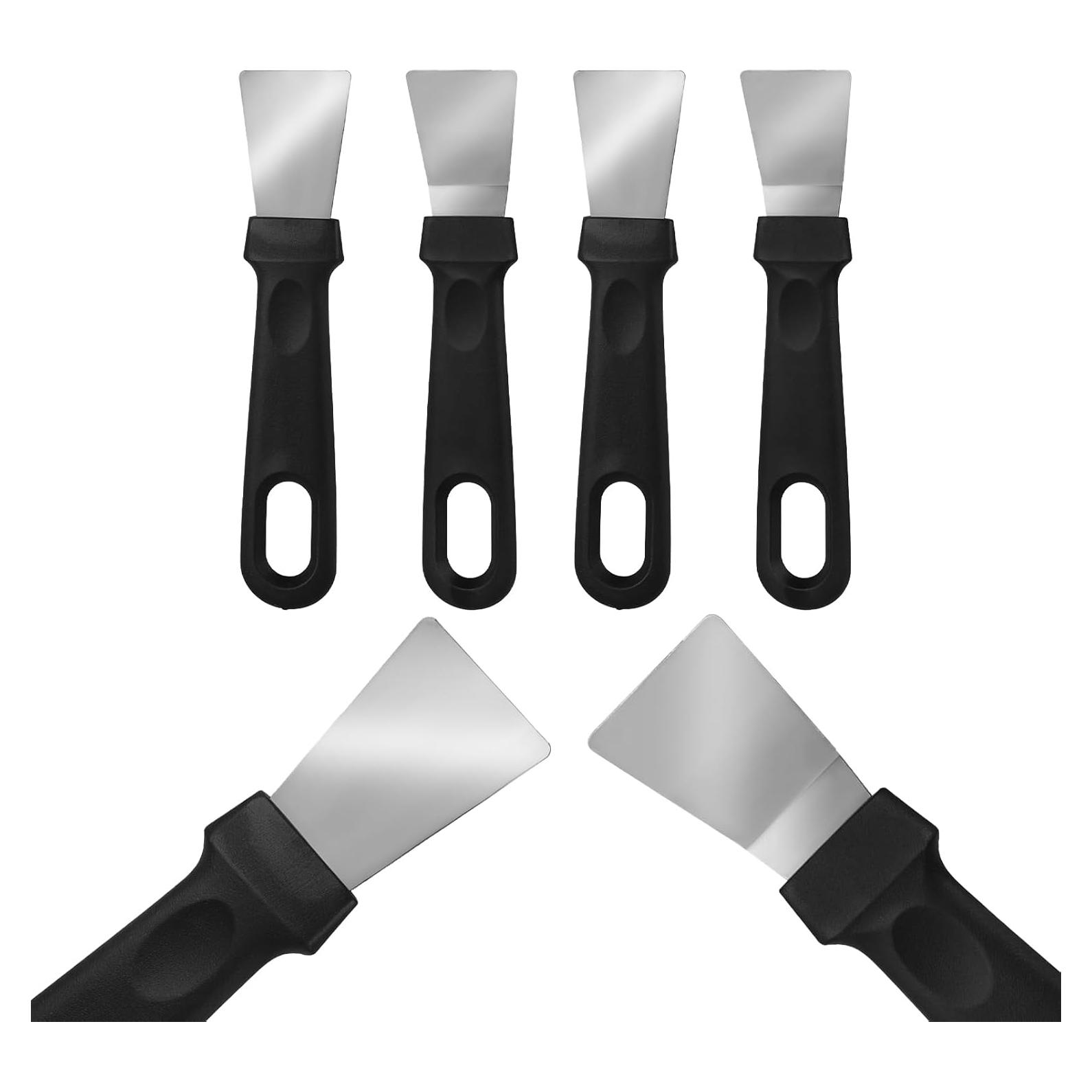 Paquete de 4 Raspadores de Acero Inoxidable Trinkrittey