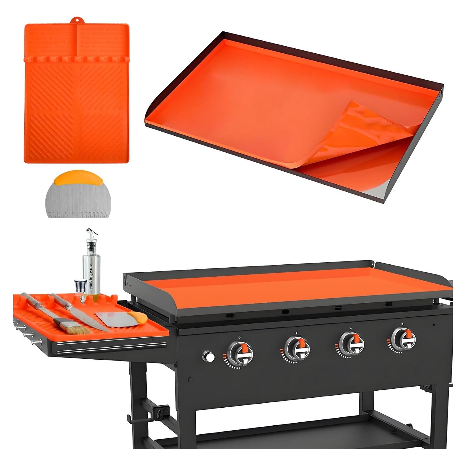 Cubierta de Silicona Audoyon 36" para BBQ con Raspador