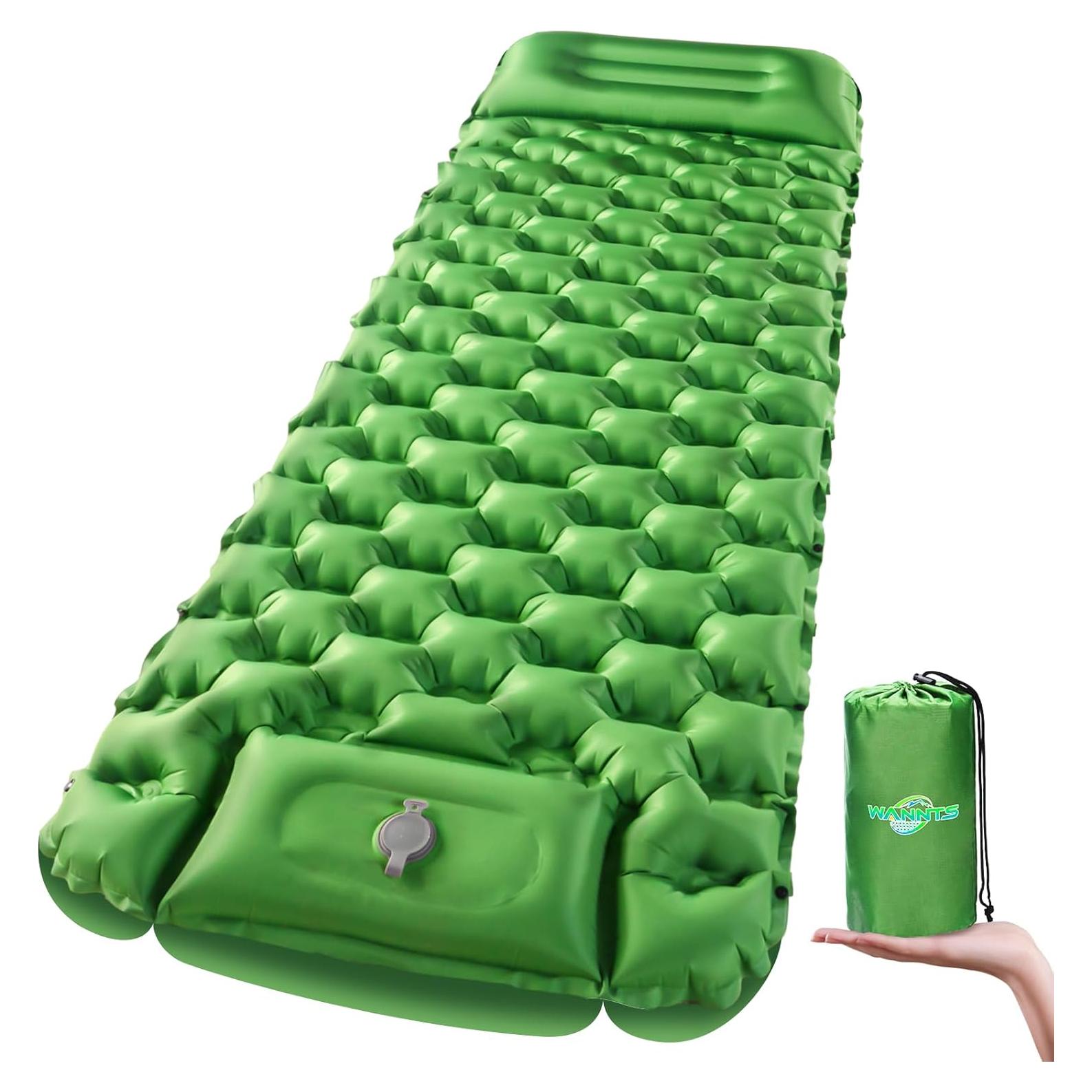 Almohadilla Inflable WANNTS para Camping 195.5x63.5cm Verde