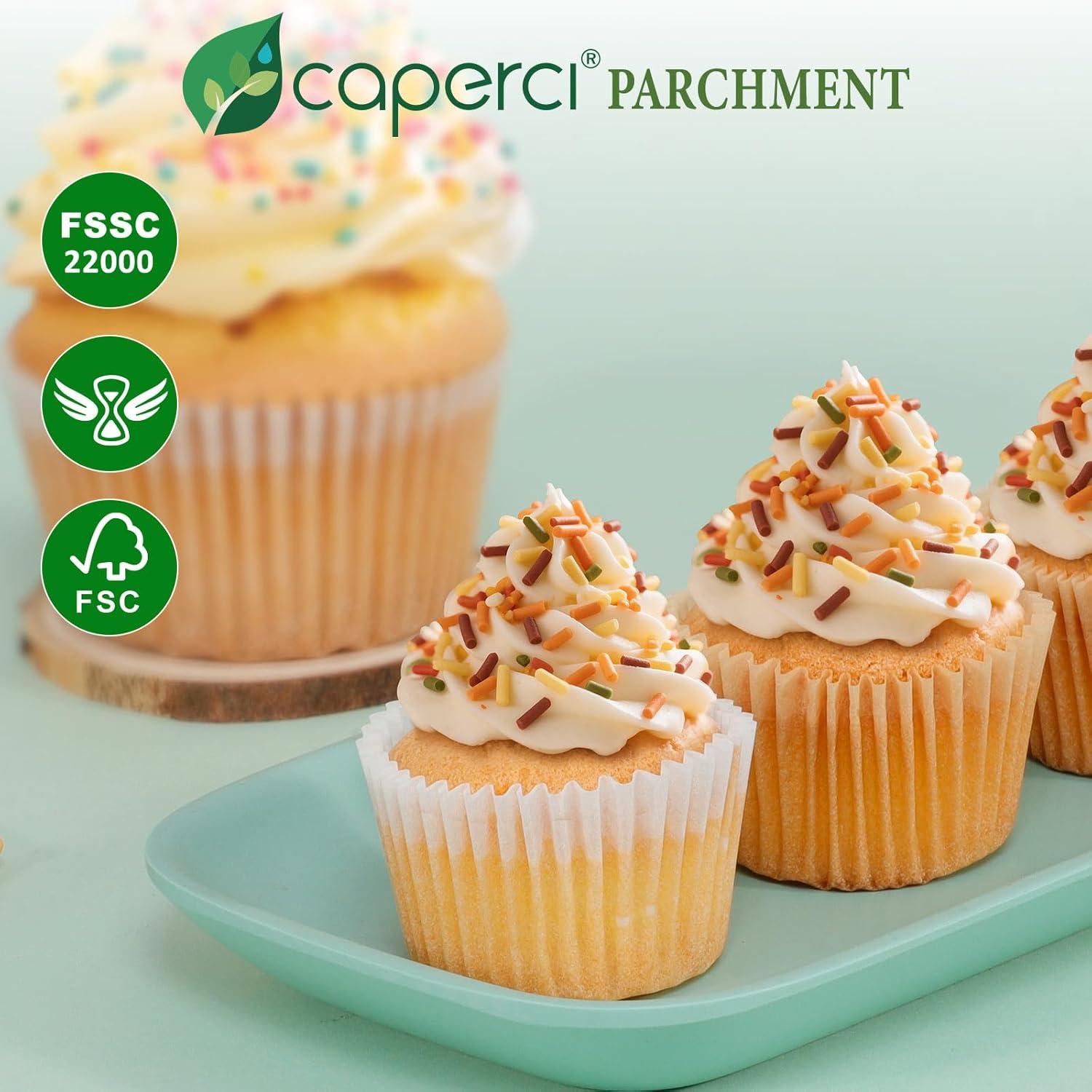 Caperci Forros de Papel Pergamino Mini 400pcs 5cm para Cupcakes