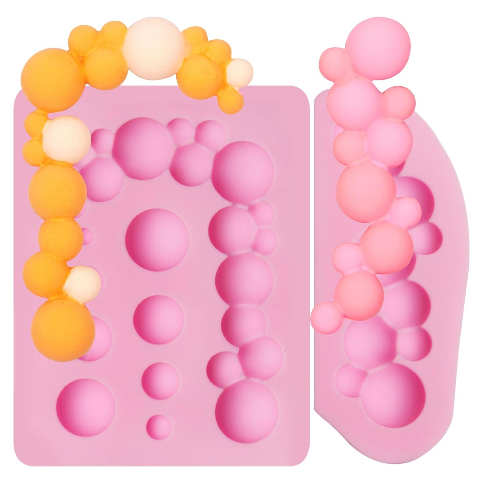 Molde de Fondant de Perlas 3D YWZBOMOLDRM - 2 Piezas de Silicona