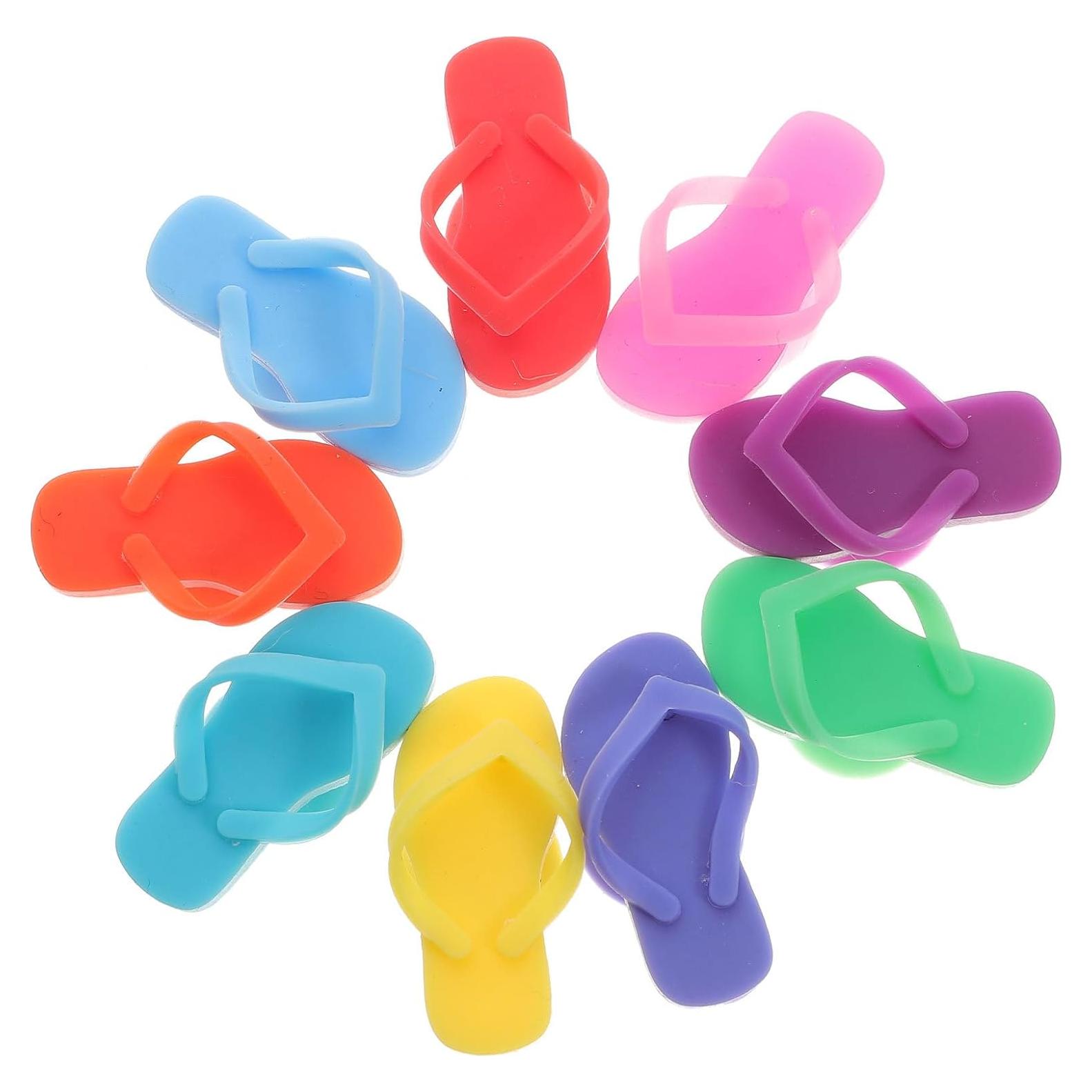 Marcadores de Copas de Vino NUOBESTY Silicona 9 Pcs Zapatilla