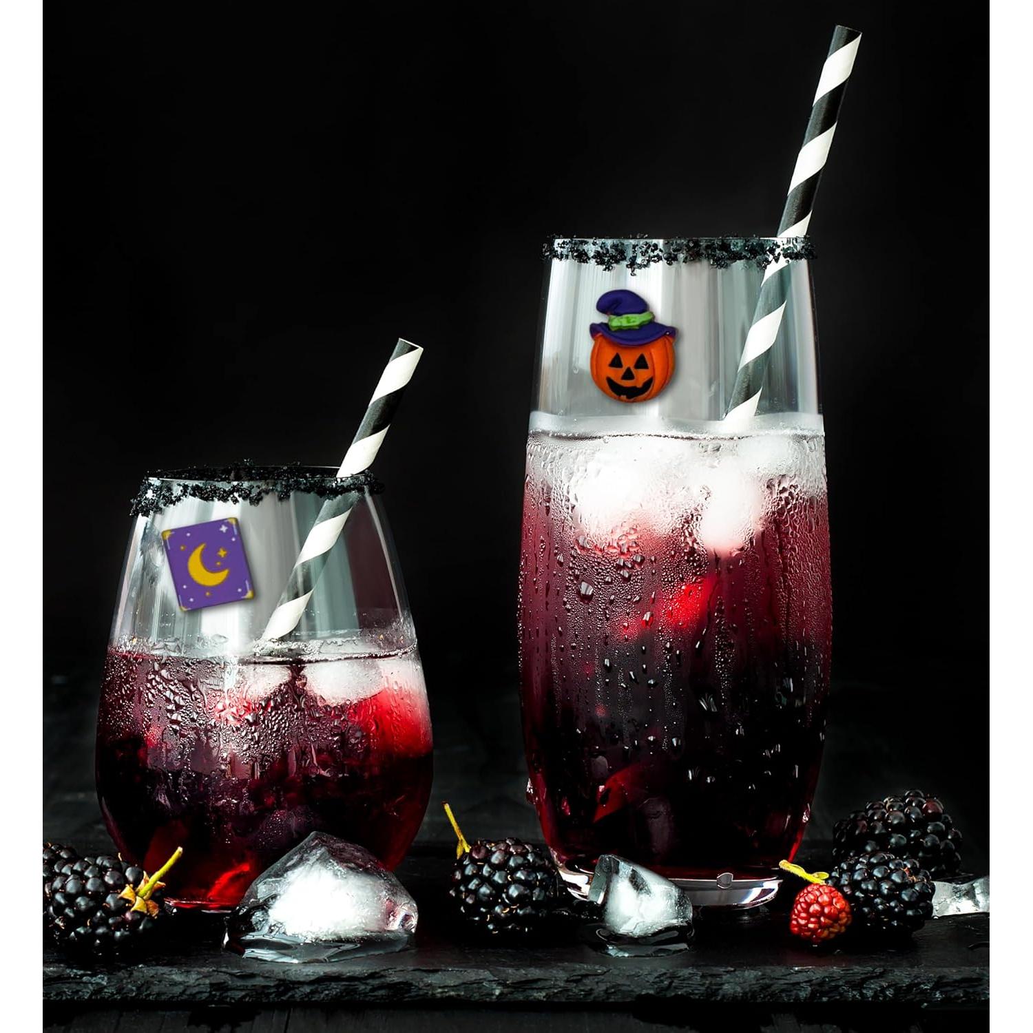 Set de 6 Encantos Magnéticos para Copas de Vino Halloween - Simply Charmed