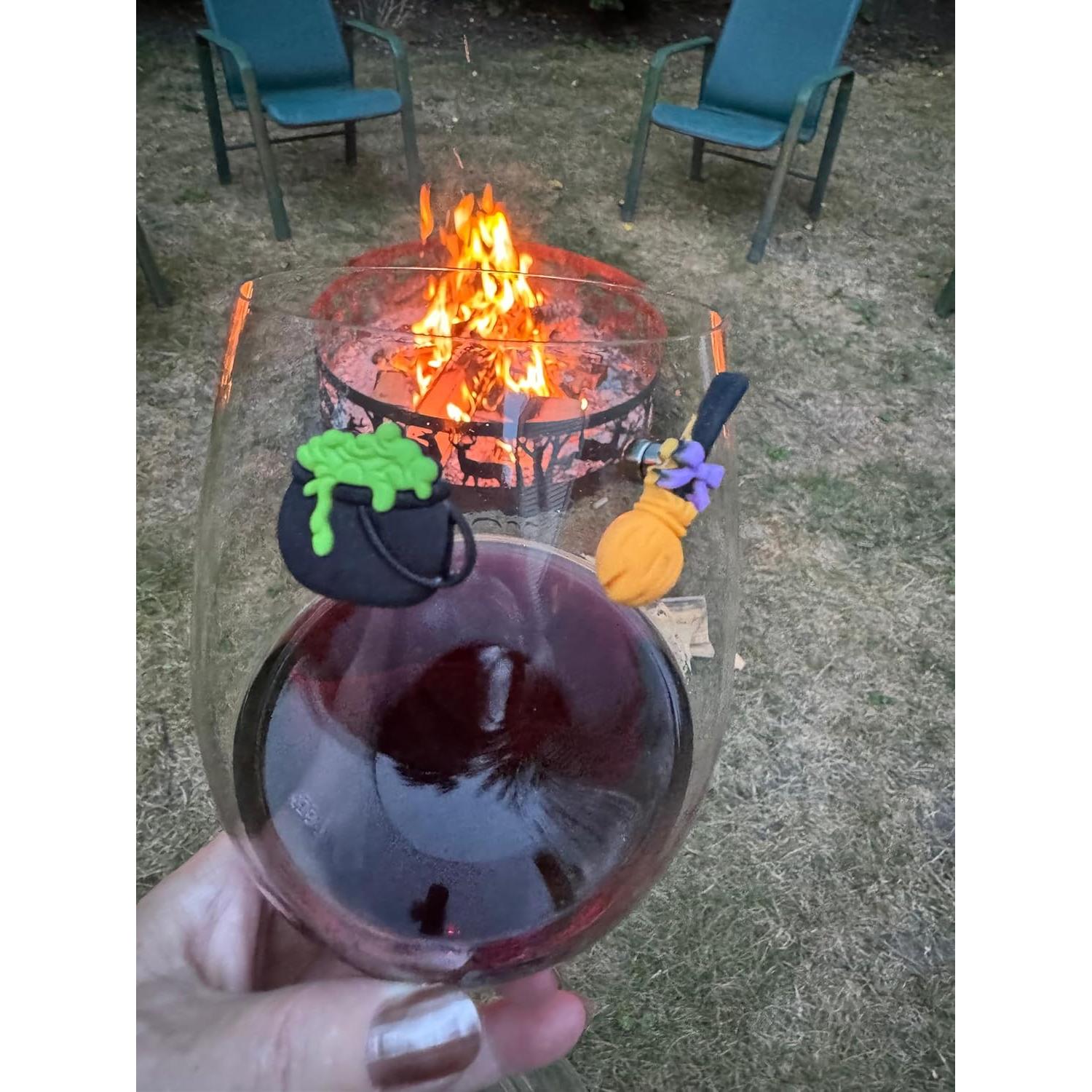 Set de 6 Encantos Magnéticos para Copas de Vino Halloween - Simply Charmed