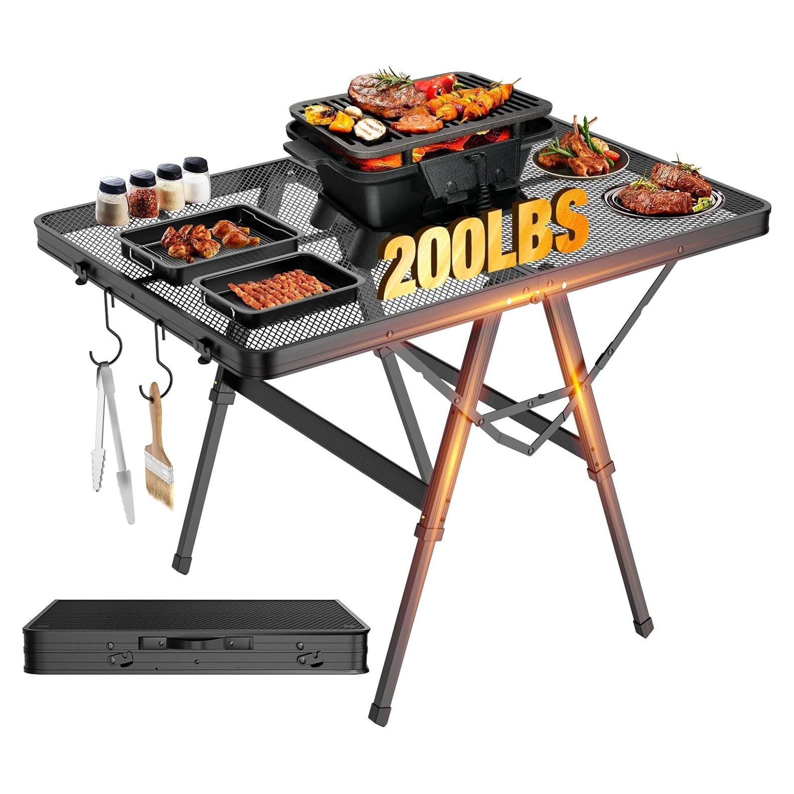 Mesa de Parrilla Plegable Raynesys 3ft Ajustable para Exterior