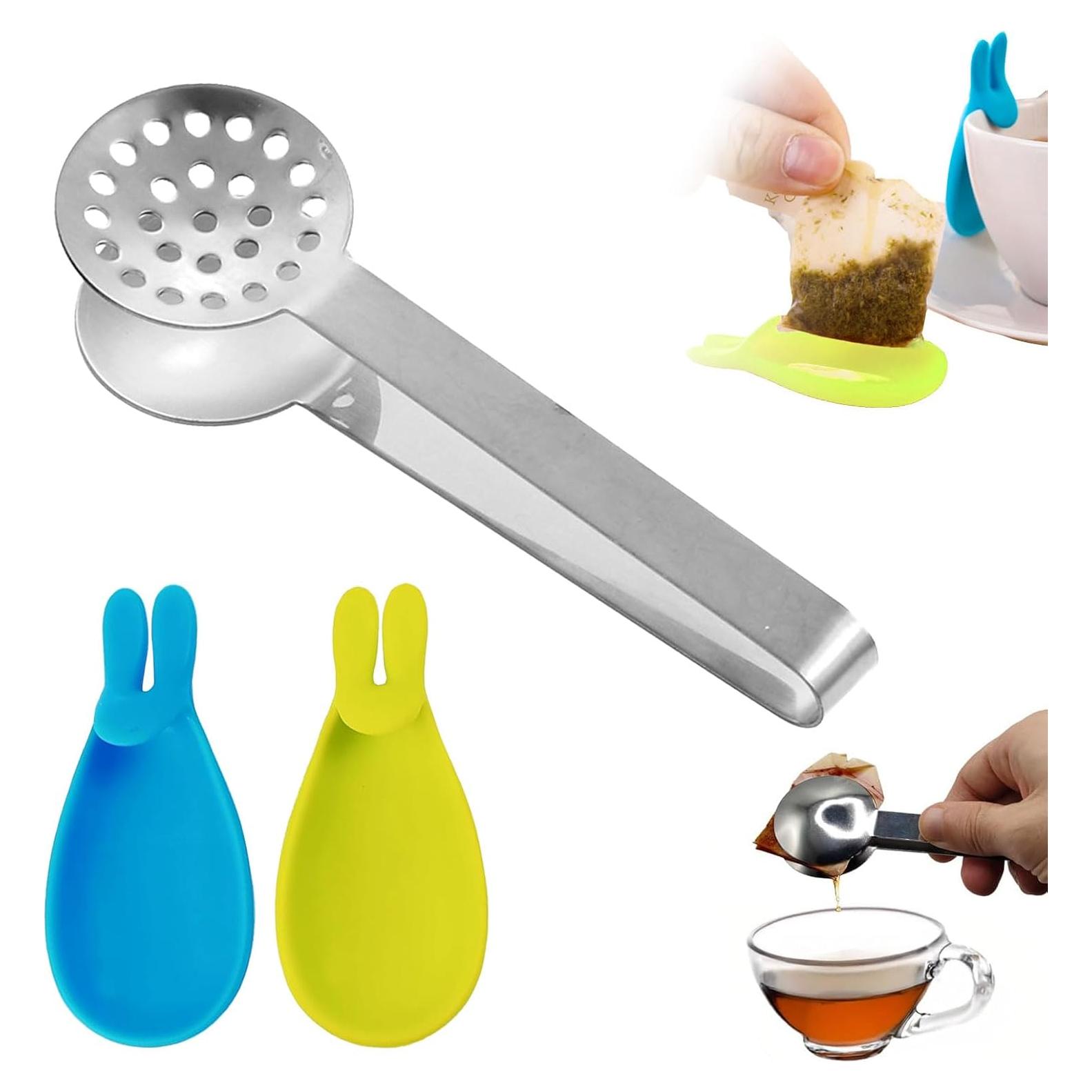 Exprimidor de Bolsas de Té Gyinere con Soportes de Silicona