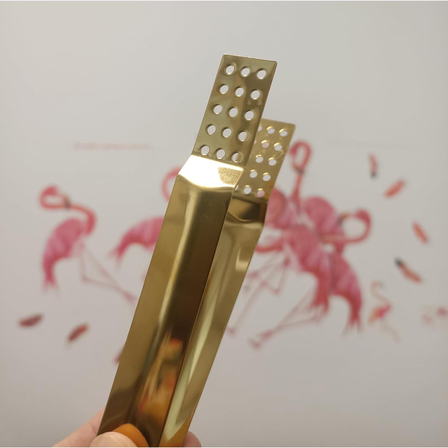 Extractor de Bolsitas de Té Genérico Acero Inoxidable Dorado 8 Piezas