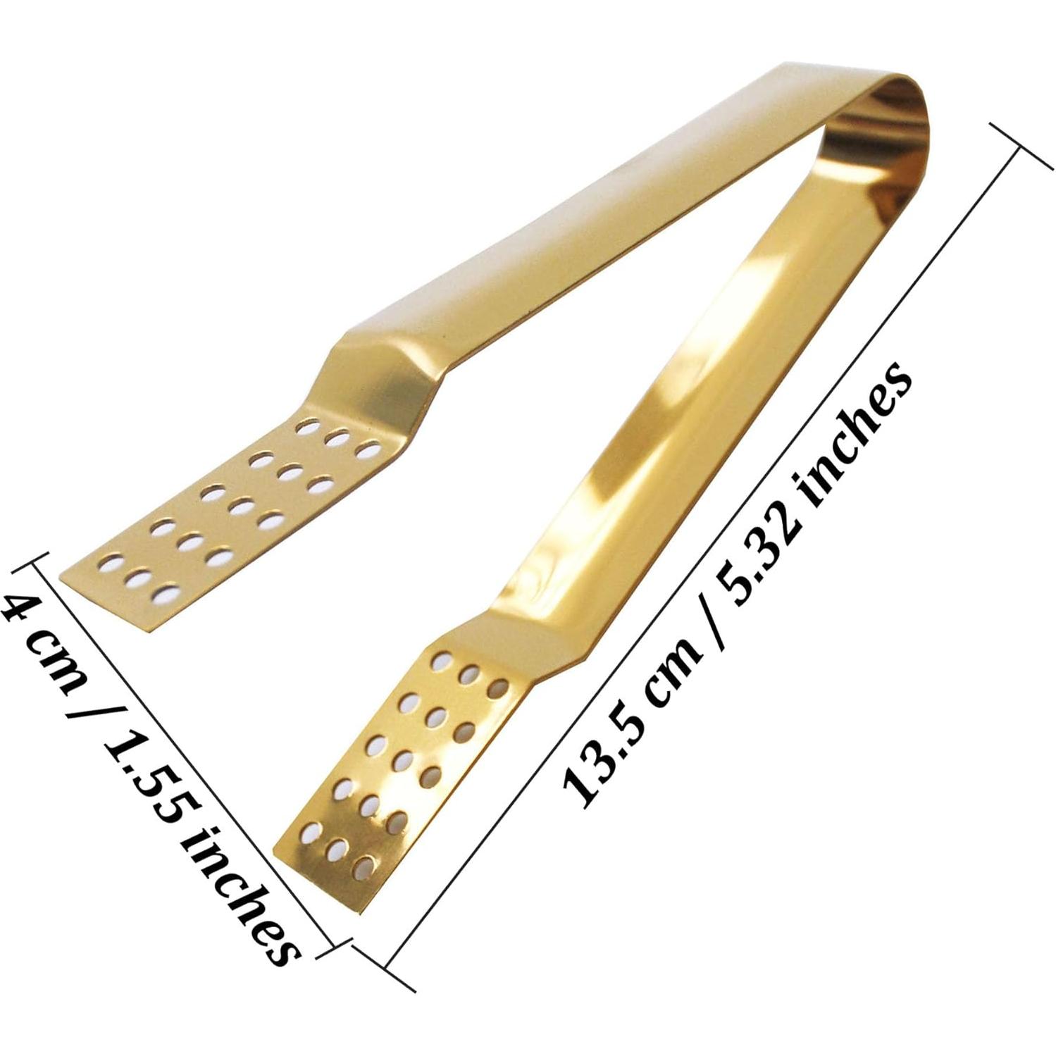 Extractor de Bolsitas de Té Genérico Acero Inoxidable Dorado 8 Piezas