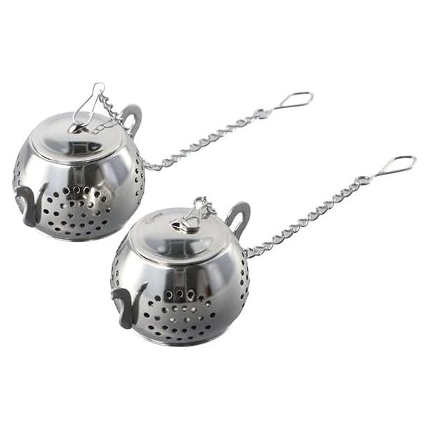 Infusores de Té de Acero Inoxidable Pokinge - 2 Piezas con Cadena