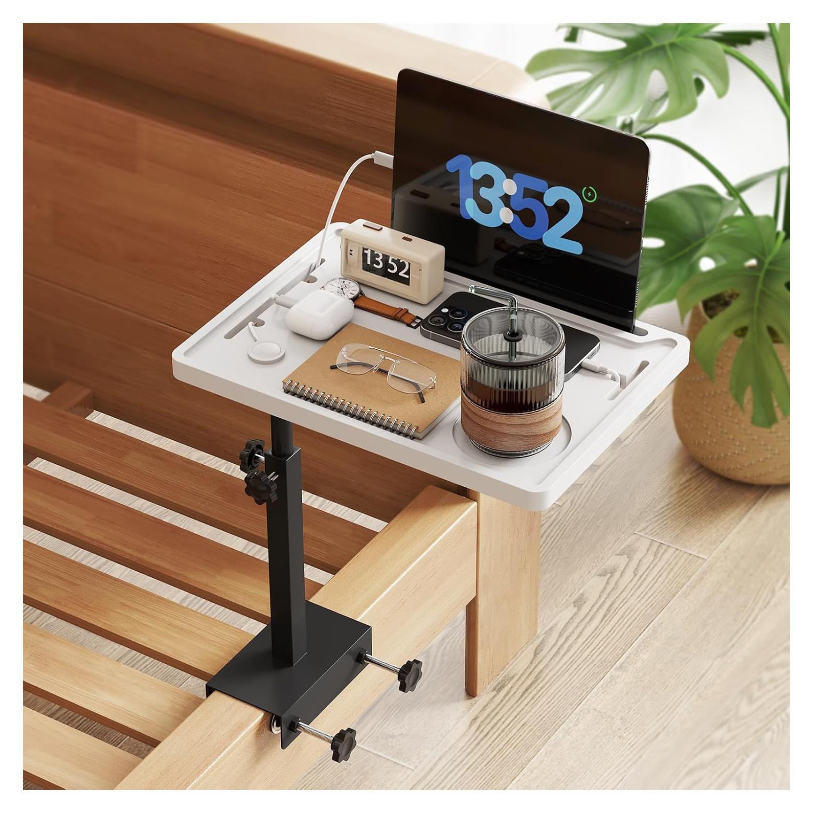 Estante Lateral Ajustable NiHome con Bandeja Plegable Blanco