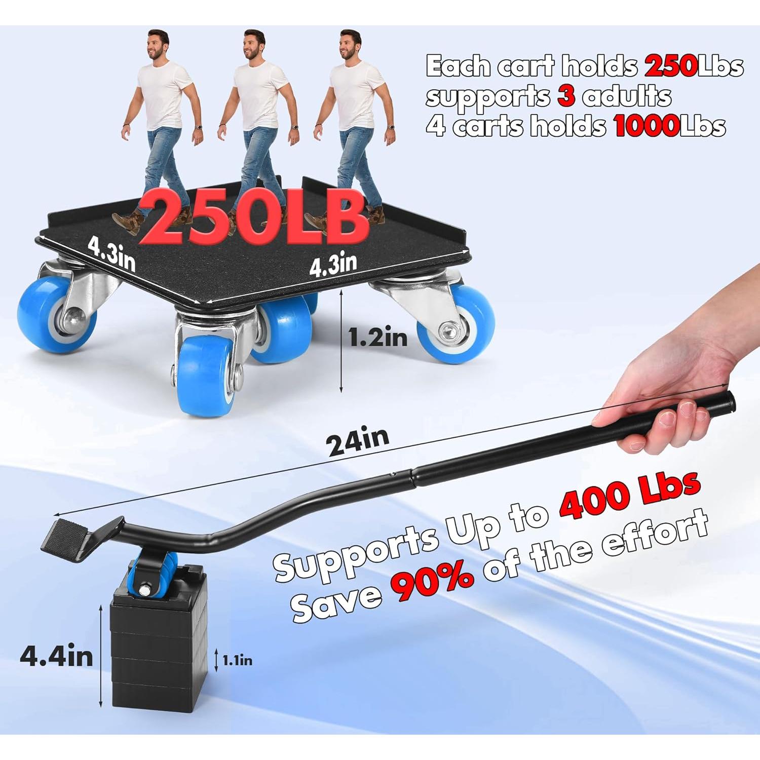 Juego de Herramientas para Mover Muebles Shnbxtnd 453.6 kg