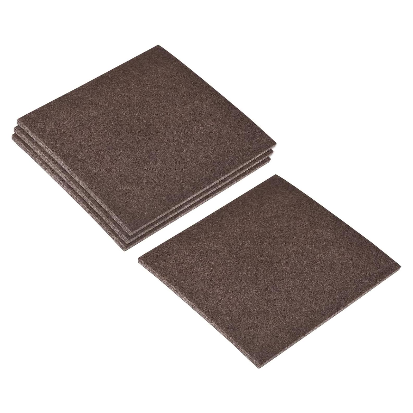 Pads de Fieltro Autoadhesivos uxcell 12.7x12.7cm 8Pcs Marrón
