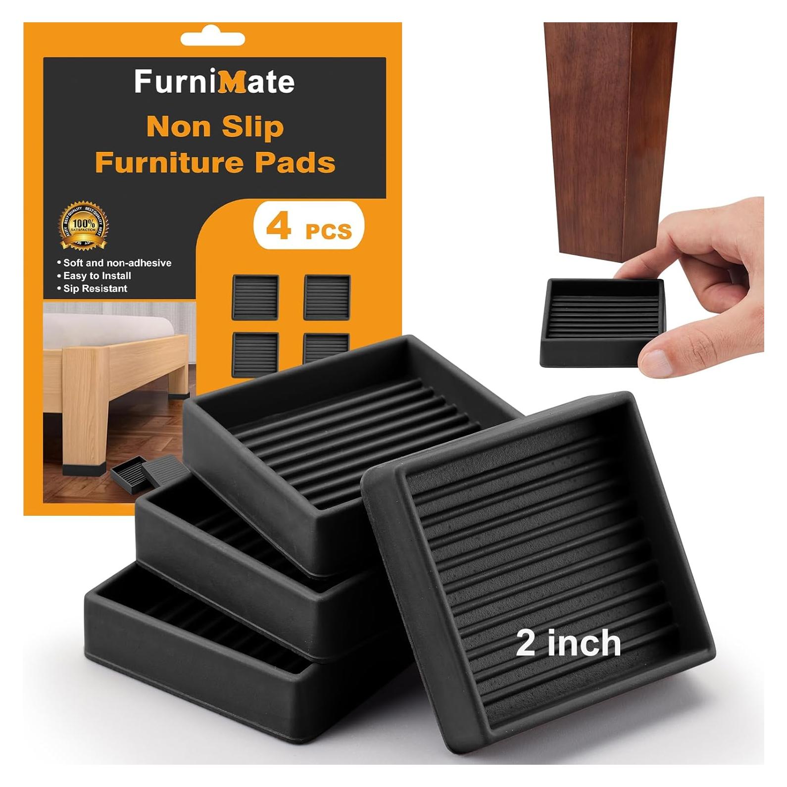 Almohadillas Antideslizantes de Mueble FurniMate 2" Cuadradas 4PCS