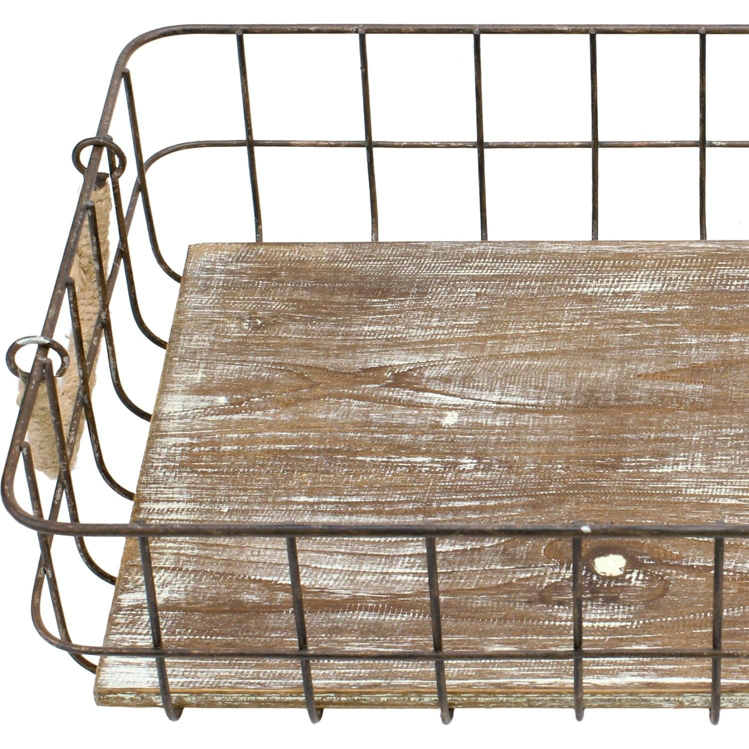 Conjunto de Cestas Rectangulares Apilables Stonebriar 2 Piezas