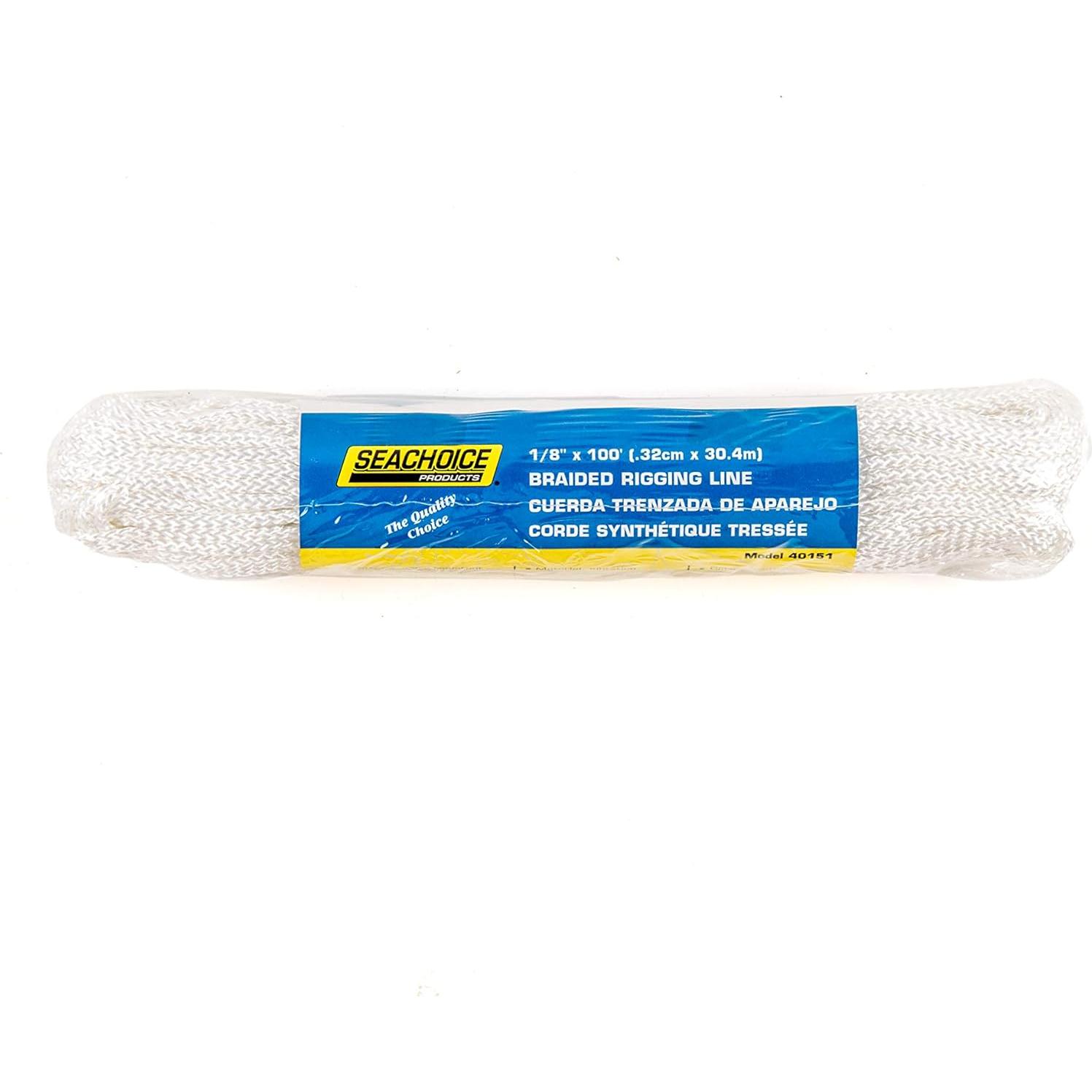 Cuerda de Utilidad Trenzada Seachoice 3.2 mm x 30.48 m Blanca