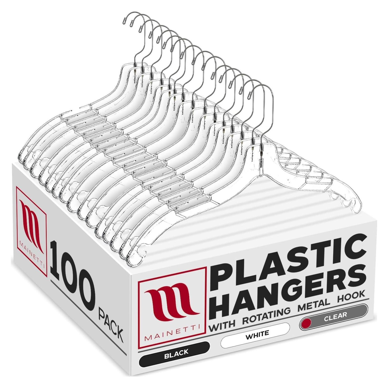 Perchas de Plástico Transparentes Mainetti 5400SCR - 100 Unidades