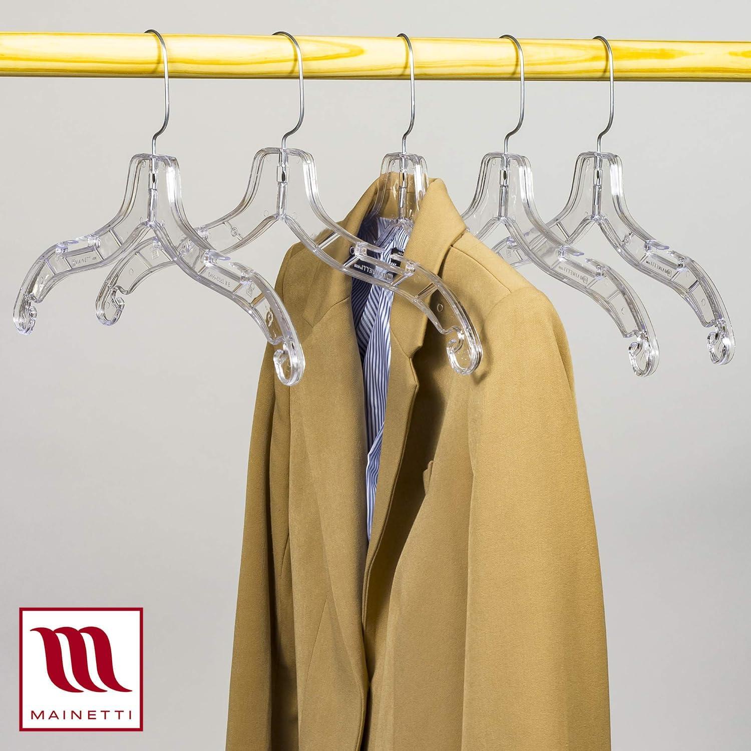 Perchas de Plástico Transparentes Mainetti 5400SCR - 100 Unidades