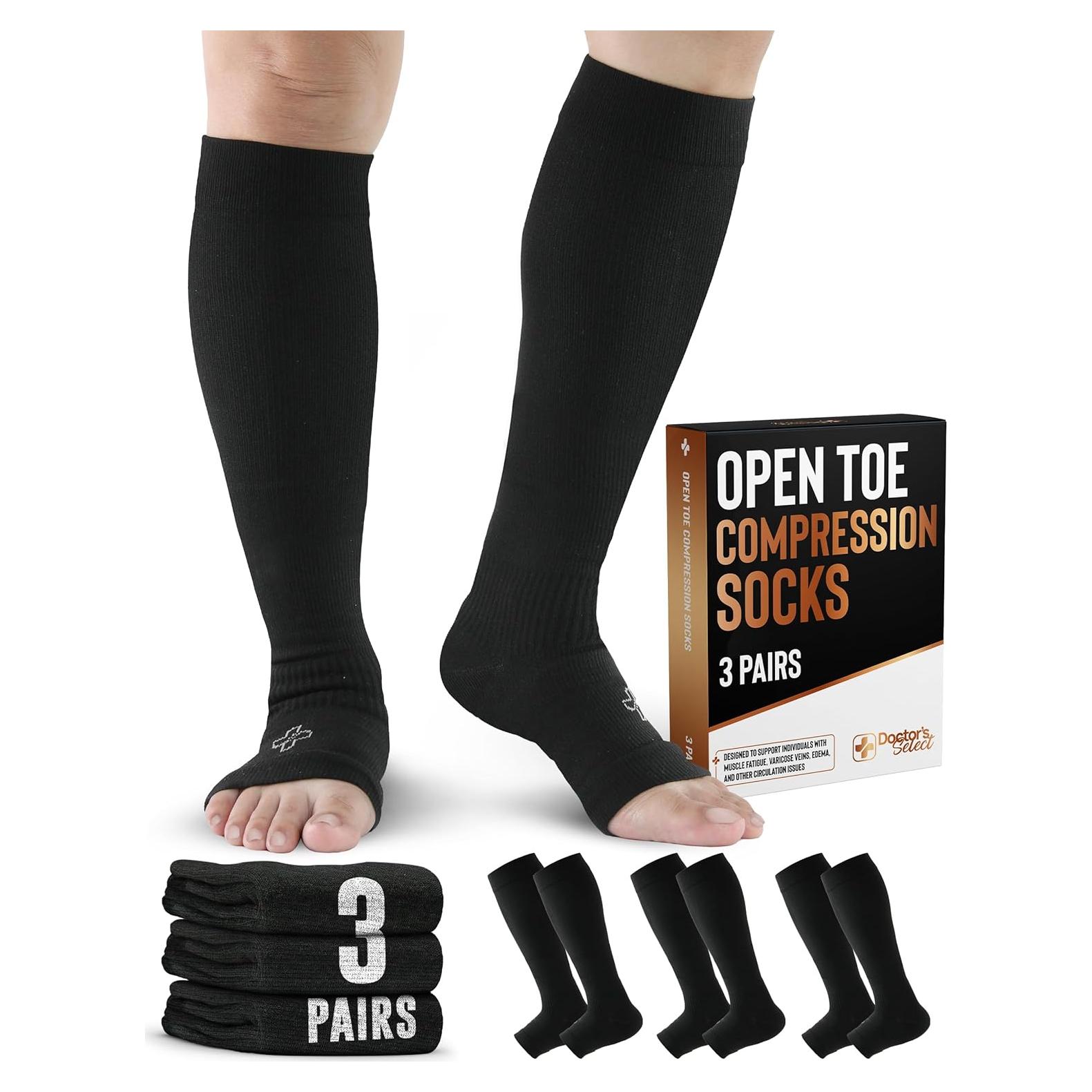 Calcetines de Compresión Abiertos Doctor's Select 20-30 mmHg