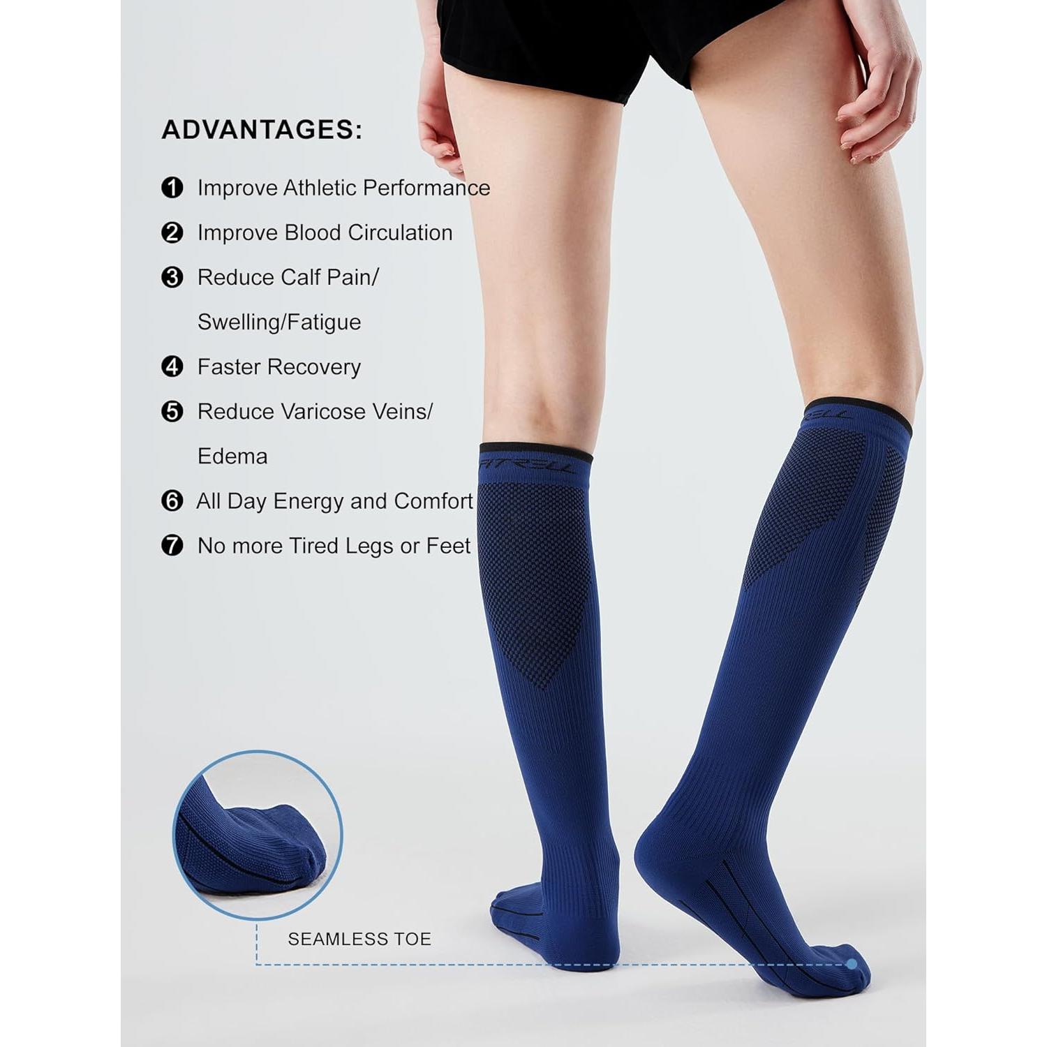 Calcetines de Compresión FITRELL 20-30mmHg para Adultos