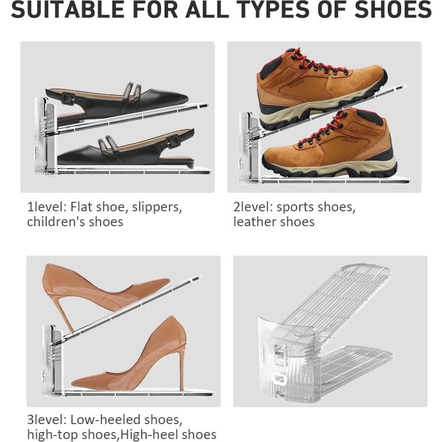 Organizador de Zapatos Transparente WY - Paquete de 12 Unidades