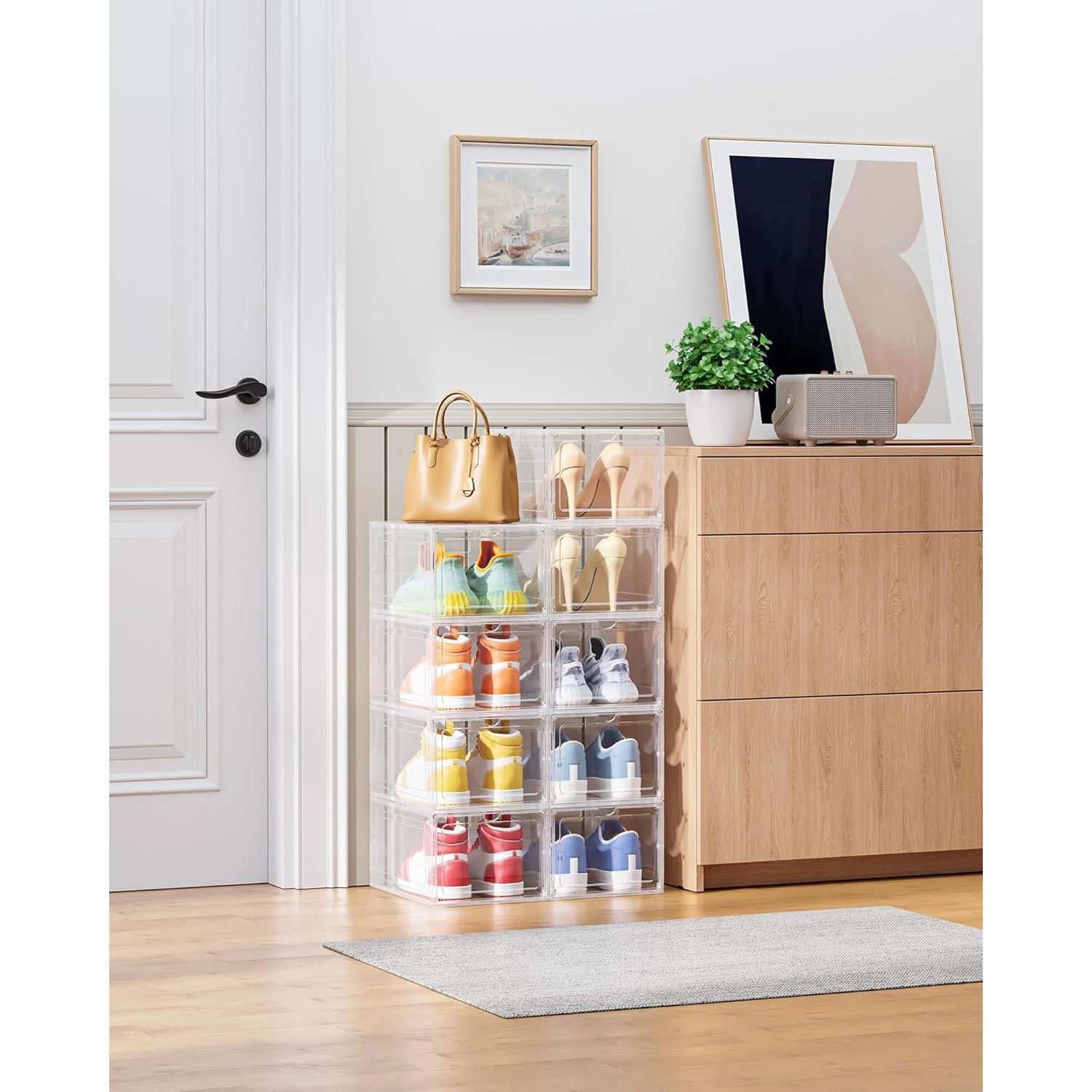 Kitsure Organizador de Zapatos Apilable - 9 Cajas Transparentes