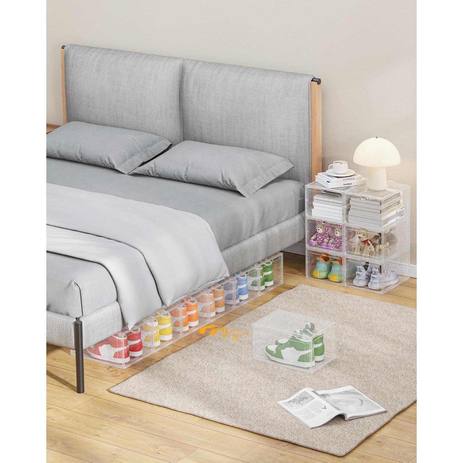 Kitsure Organizador de Zapatos Apilable - 9 Cajas Transparentes