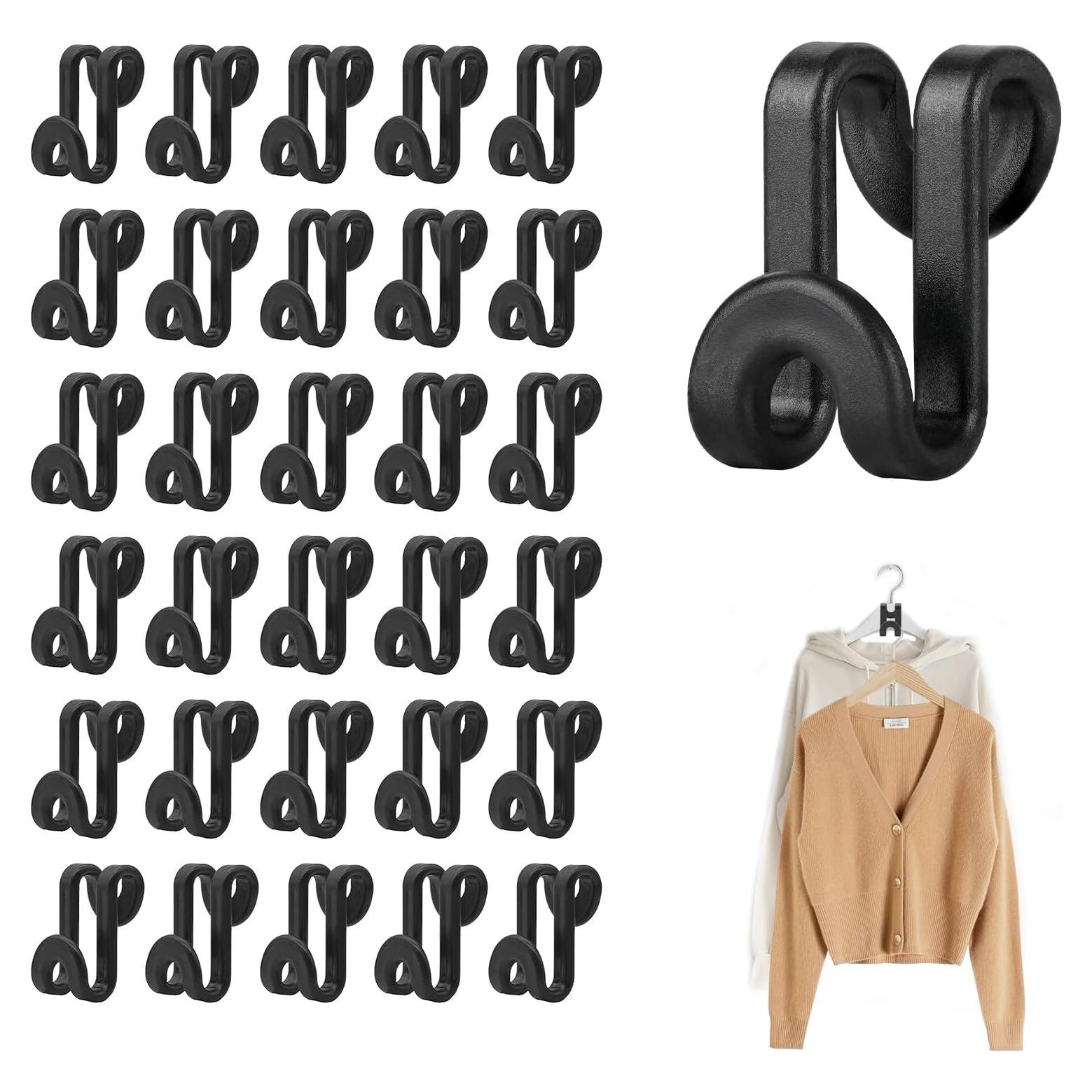 60 Ganchos Conectores Transparentes Hongliang para Perchas