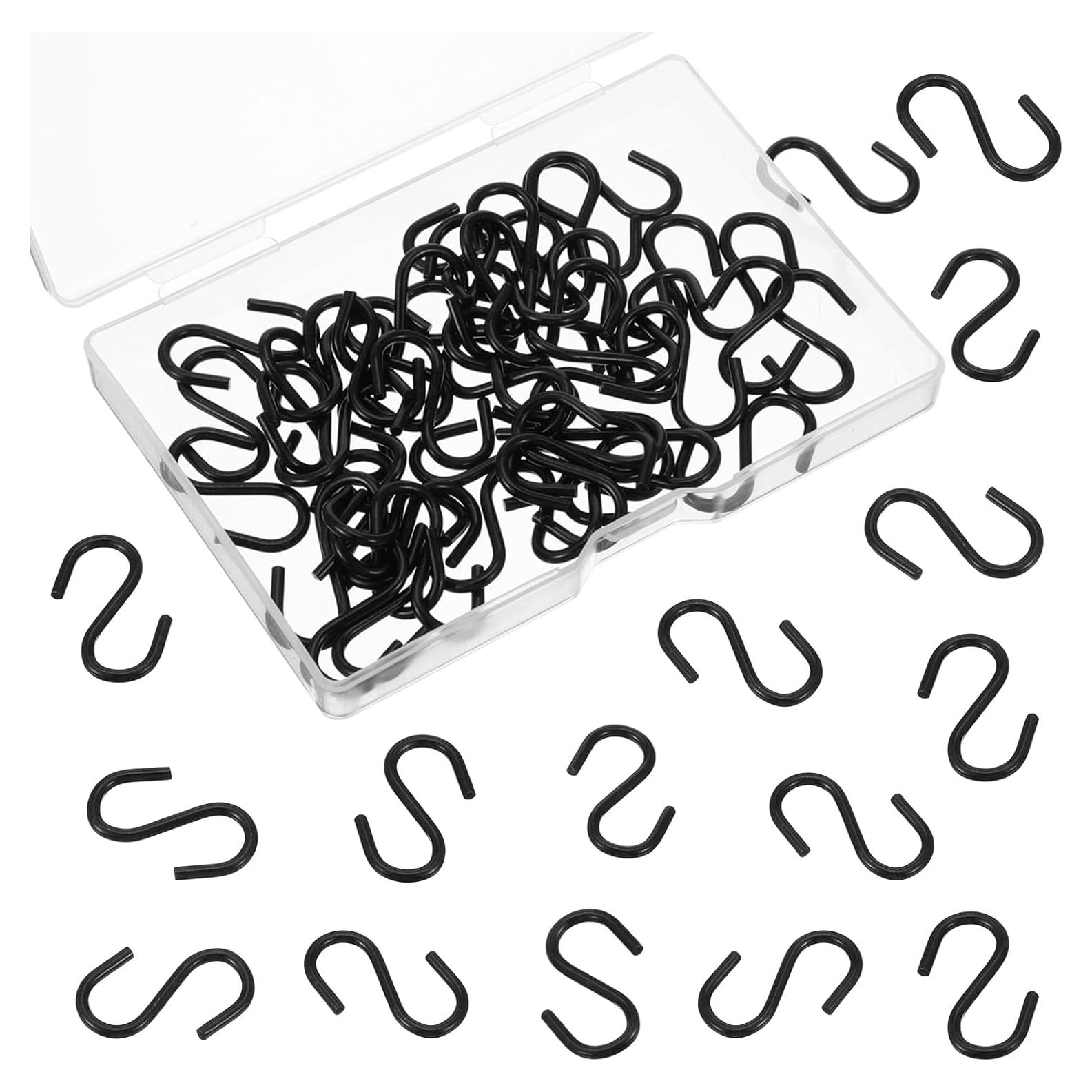 50 Ganchos S Mini de Acero Inoxidable 2.5 cm para Manualidades