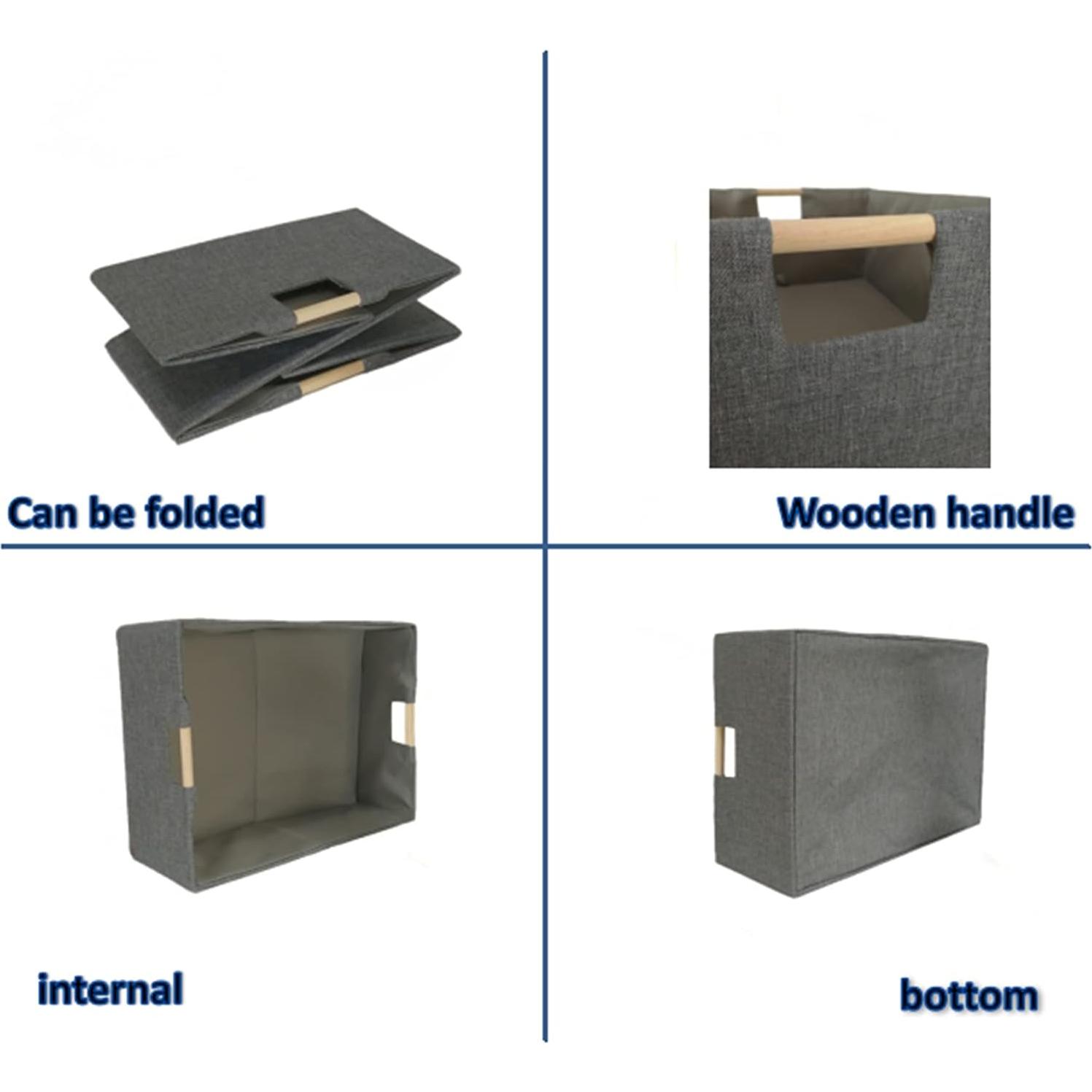 Caja de Almacenamiento Plegable FUULOXE Gris 42x31x17 cm