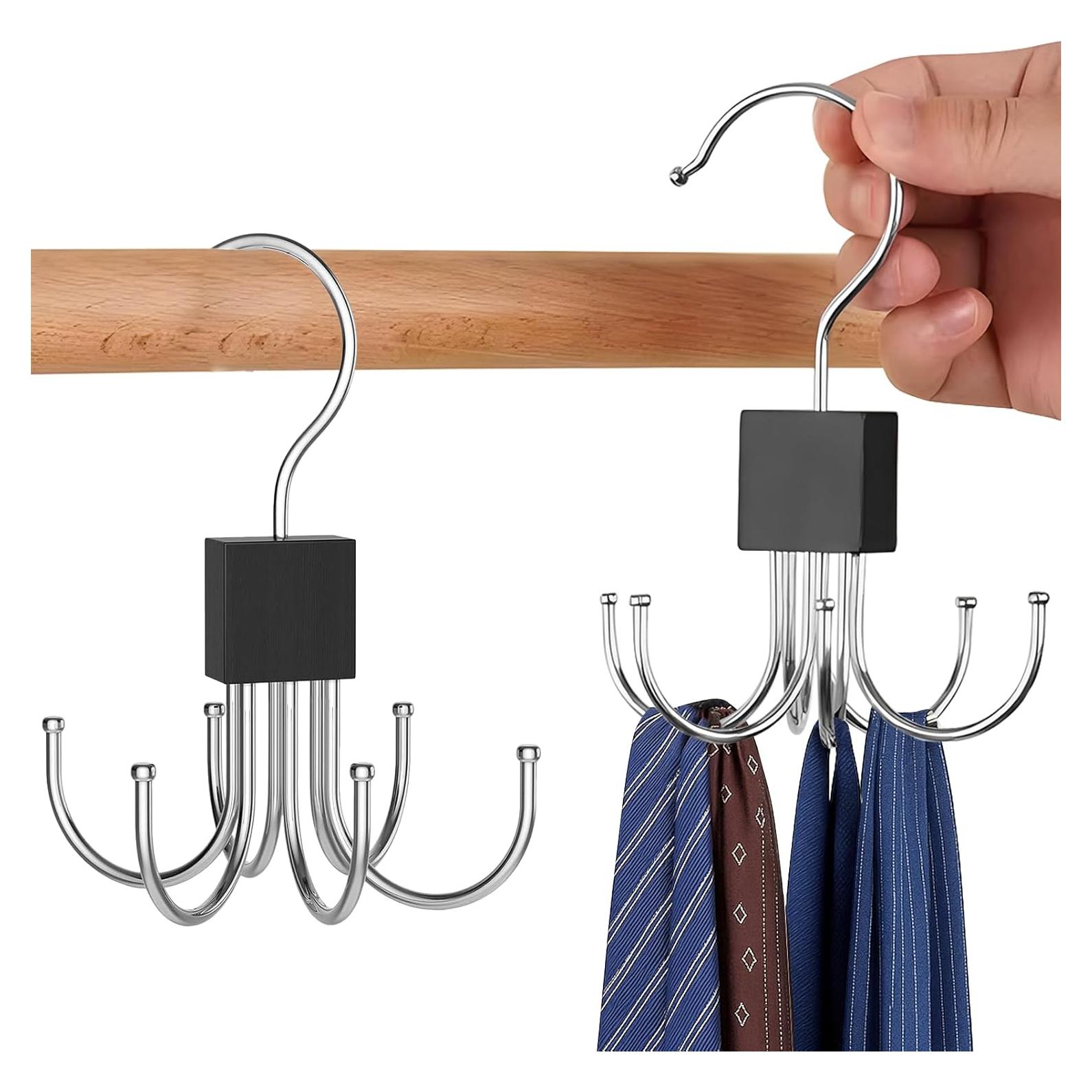 Organizador de Cinturones AYAWOW 2 Paquetes Metal Giratorio 360°