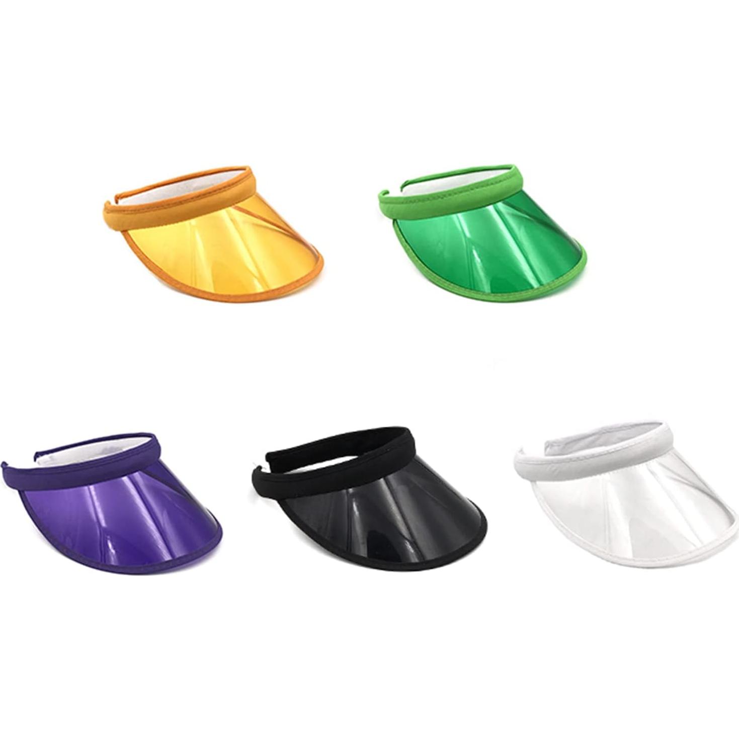 Gorra de Sol UV para Mujeres Yogmeil - Visera Plástica Colorida