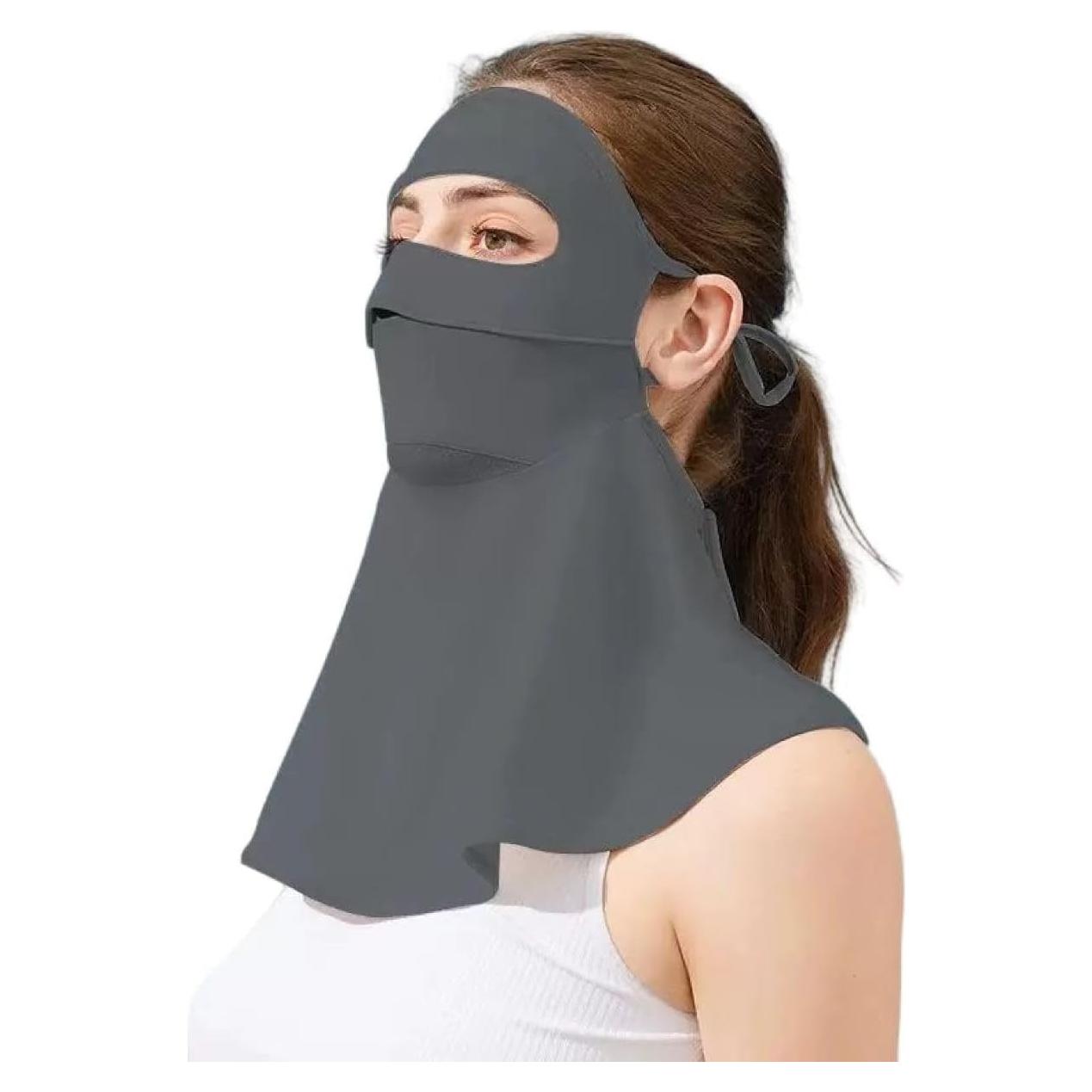 Cubierta Facial UV 50+ Gris Oscuro - Protección Solar Completa