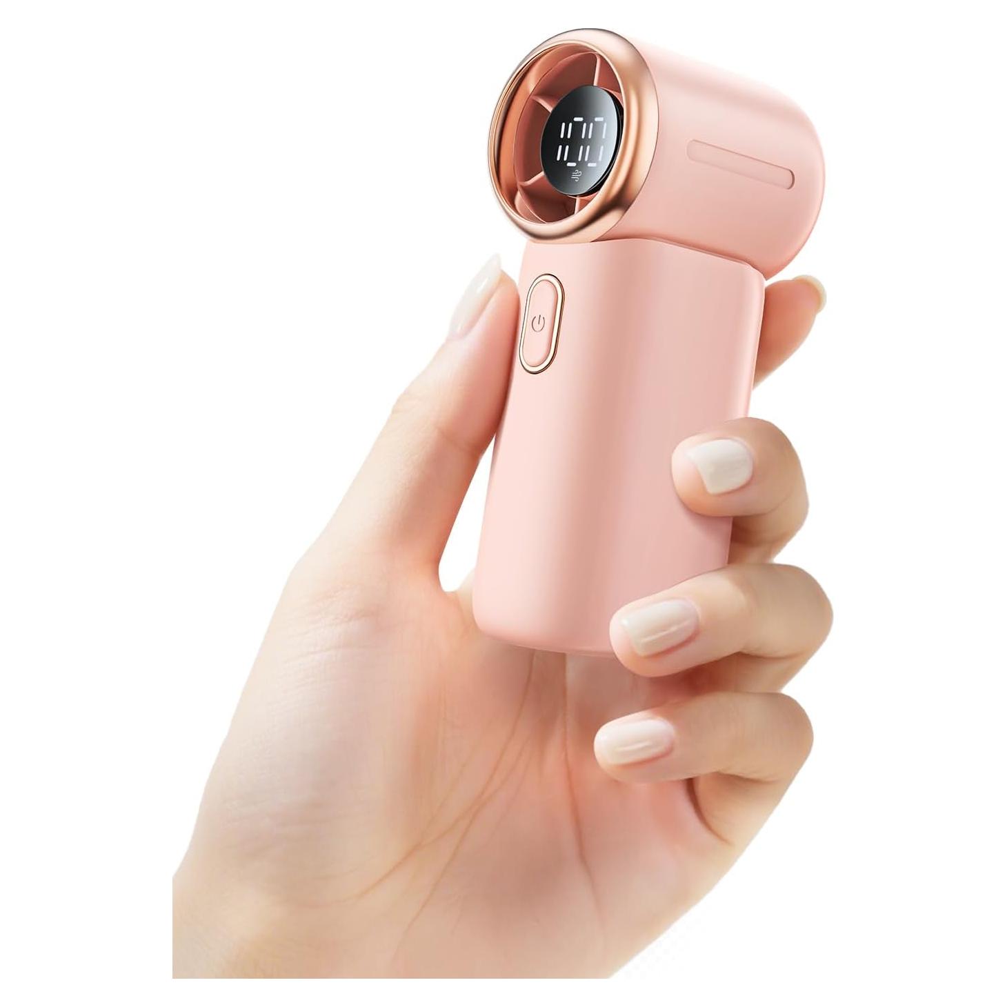 Ventilador Turbo de Mano SWEETFULL S46 Rosa Recargable 12H