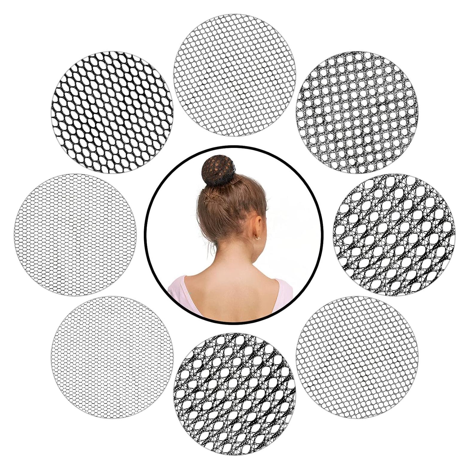 Redes de Cabello de Ballet Waydress 8 Pcs Estilo Natural