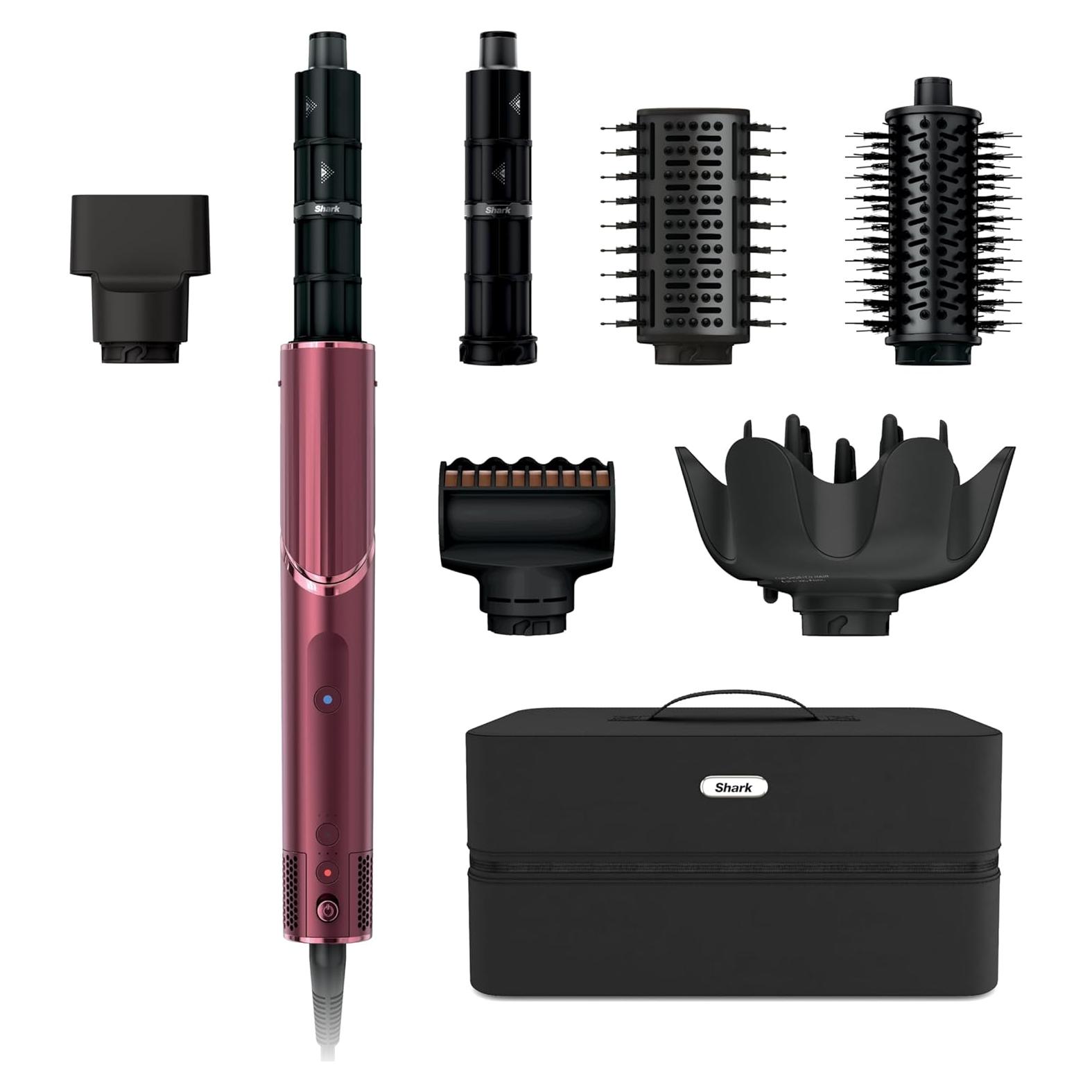 Secador y Multi-Estilizador Shark FlexStyle HD457CR, Cereza Negra