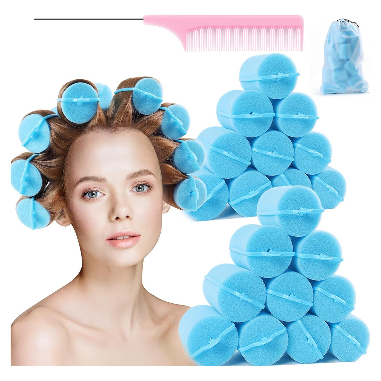 Rodillos de Cabello de Espuma Jumbo Beautiyand - 24 Piezas 5.08 cm