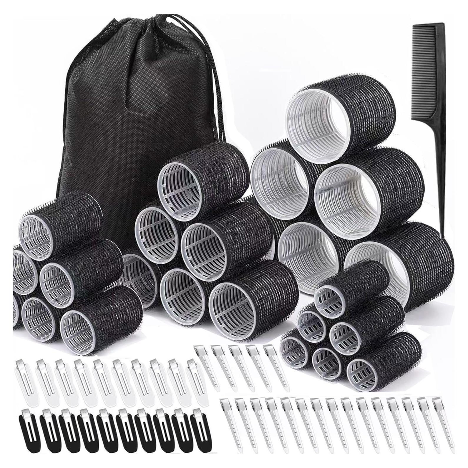 Set de 66 Rulos para el Cabello JZko con 40 Clips y Peine