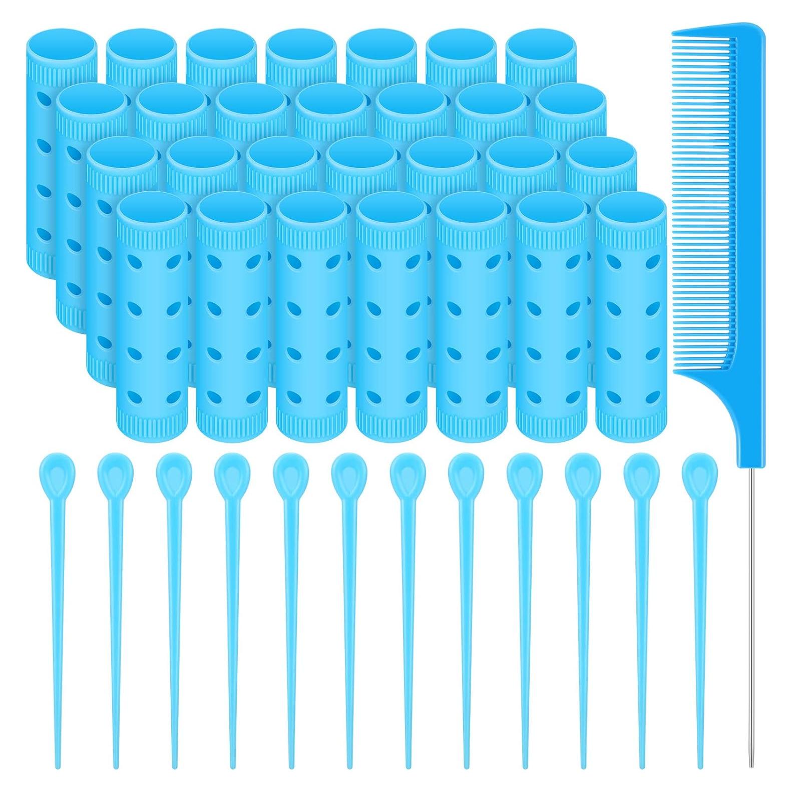 Conjunto de Rulos para Cabello Syhood 29 Piezas Azul 1.6 cm