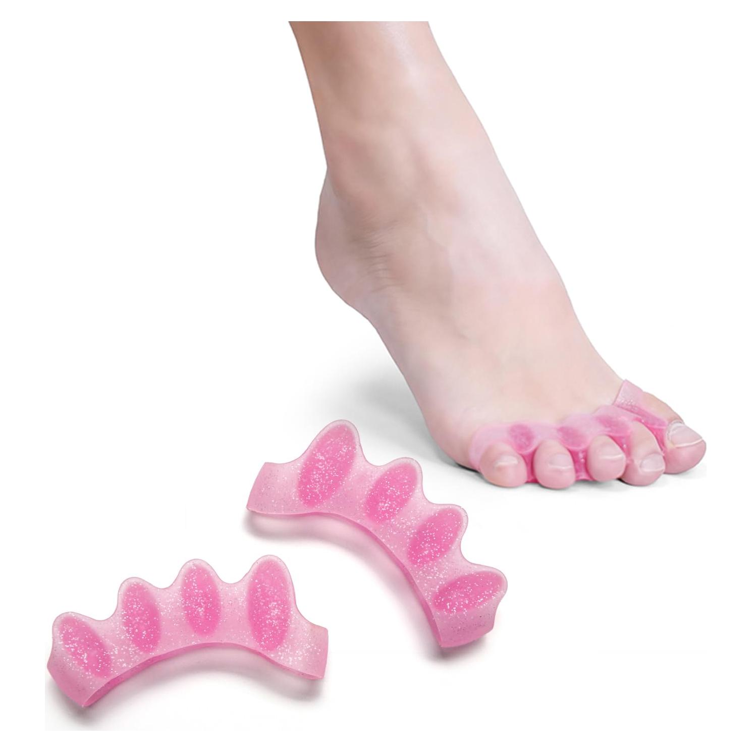 Separadores de Dedos de Gel KELANGSHAI - 2 Piezas Rosa