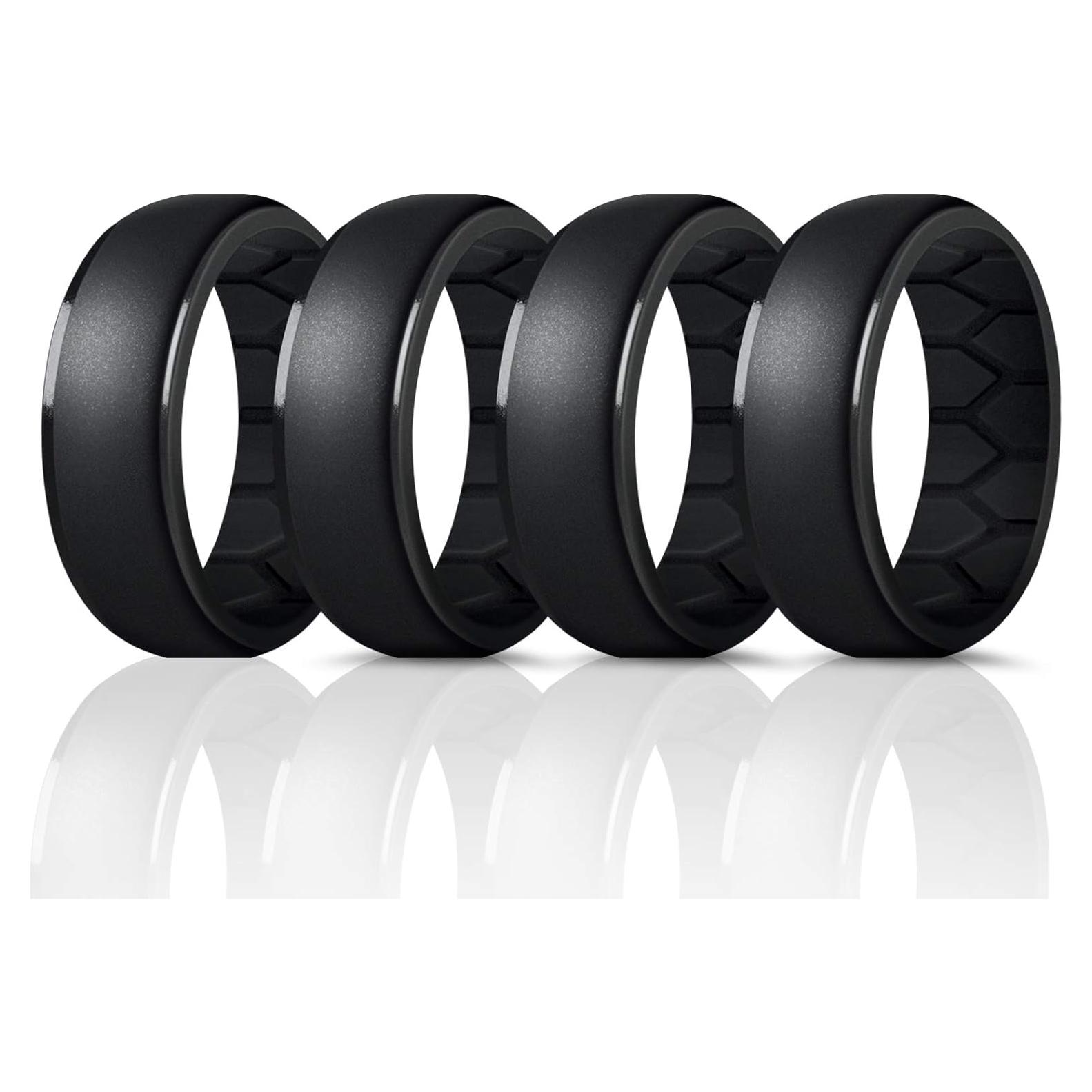 Anillo de Silicona Forthee para Hombres - 8mm, Transpirable