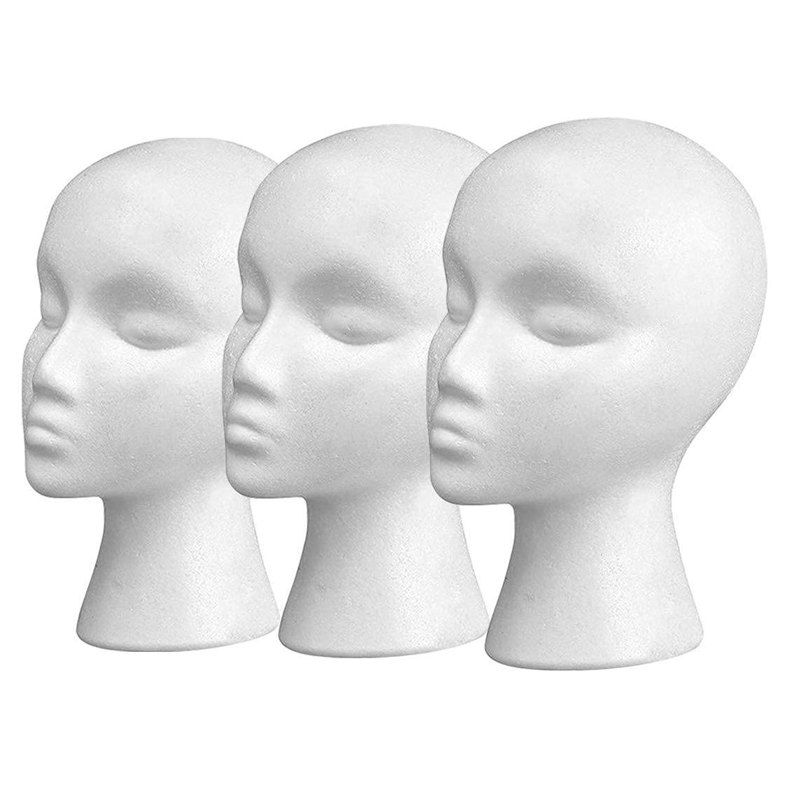 Cabeza de Peluca de Espuma Smilco 11" - 3 Piezas para Estilo