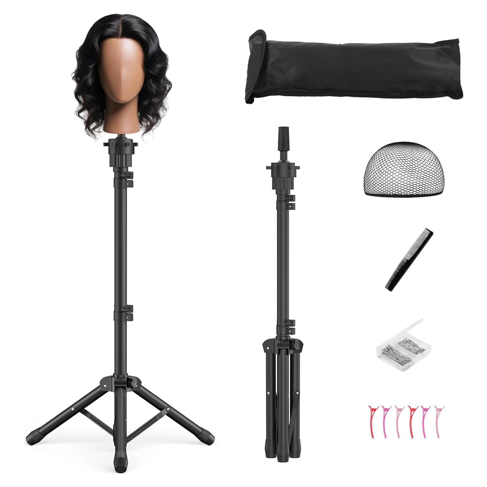 Soporte de Peluca Trípode Womnwomn Ajustable 95-127 cm