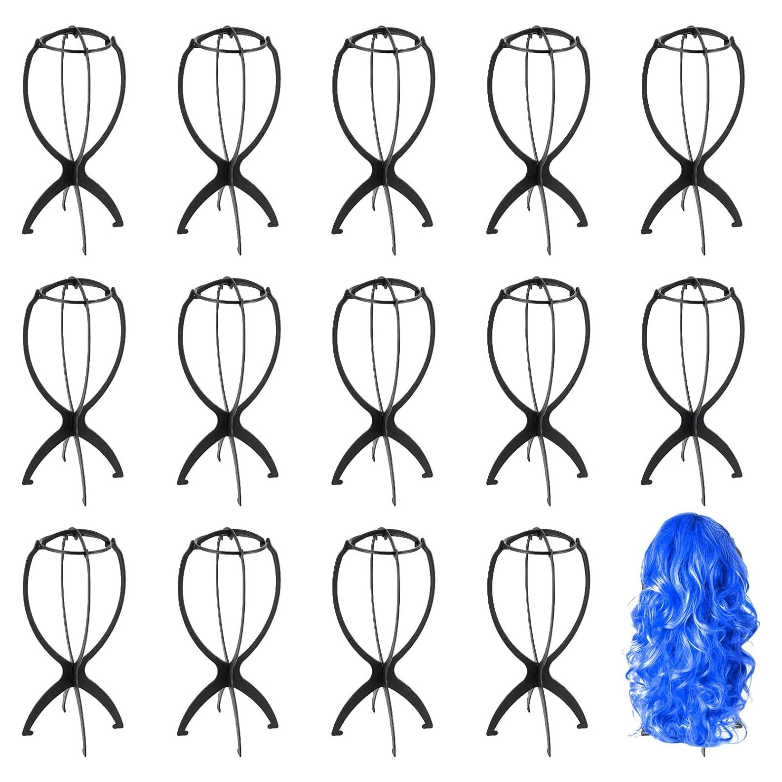 Soporte de Peluca Plegable JEUIHAU - 15 Unidades 36 cm