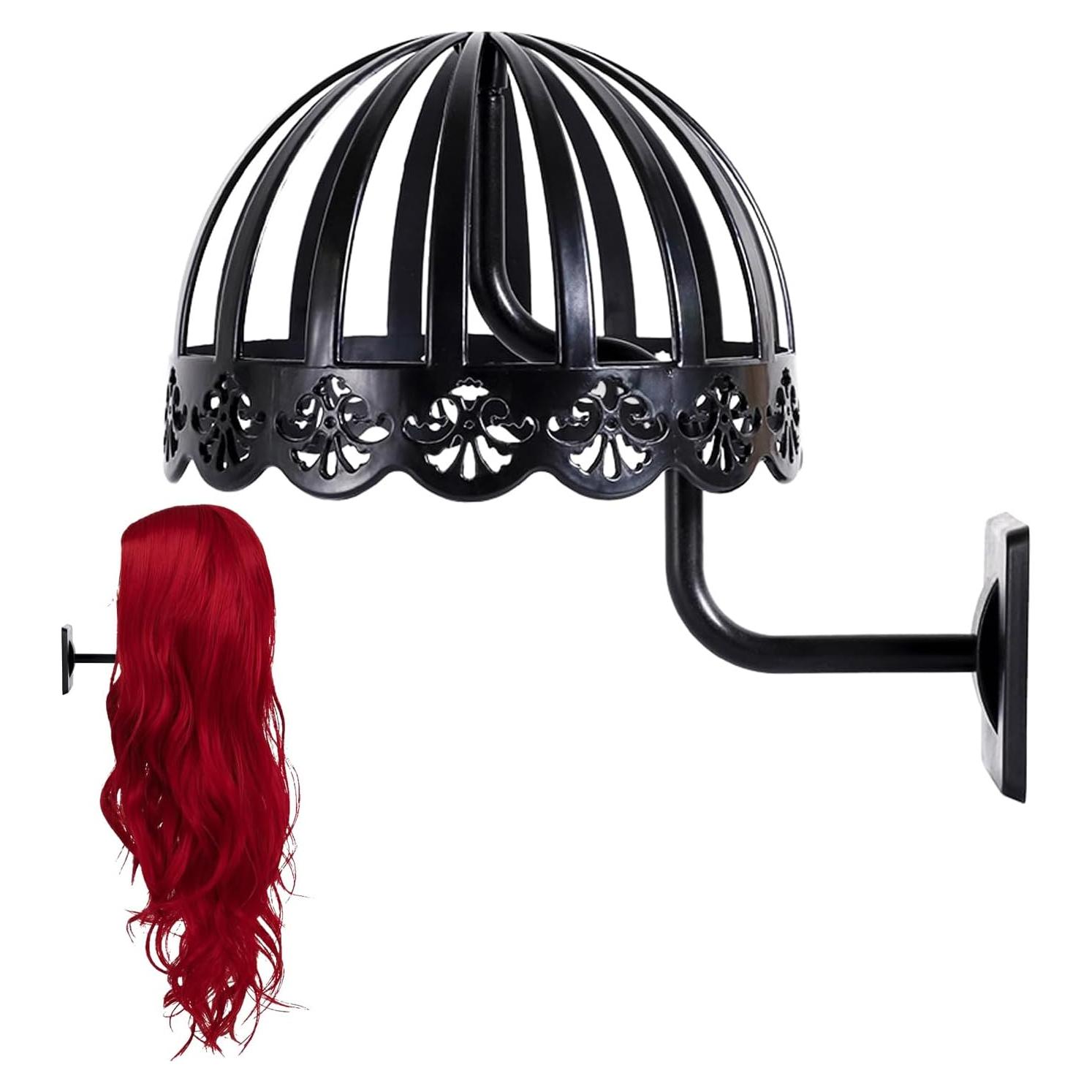 Soporte para Pelucas Montado en Pared WELIKEK Negro 1PC